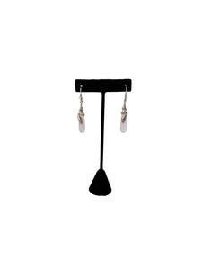 John Hardy sterling silver rose quartz snake dangle earrings