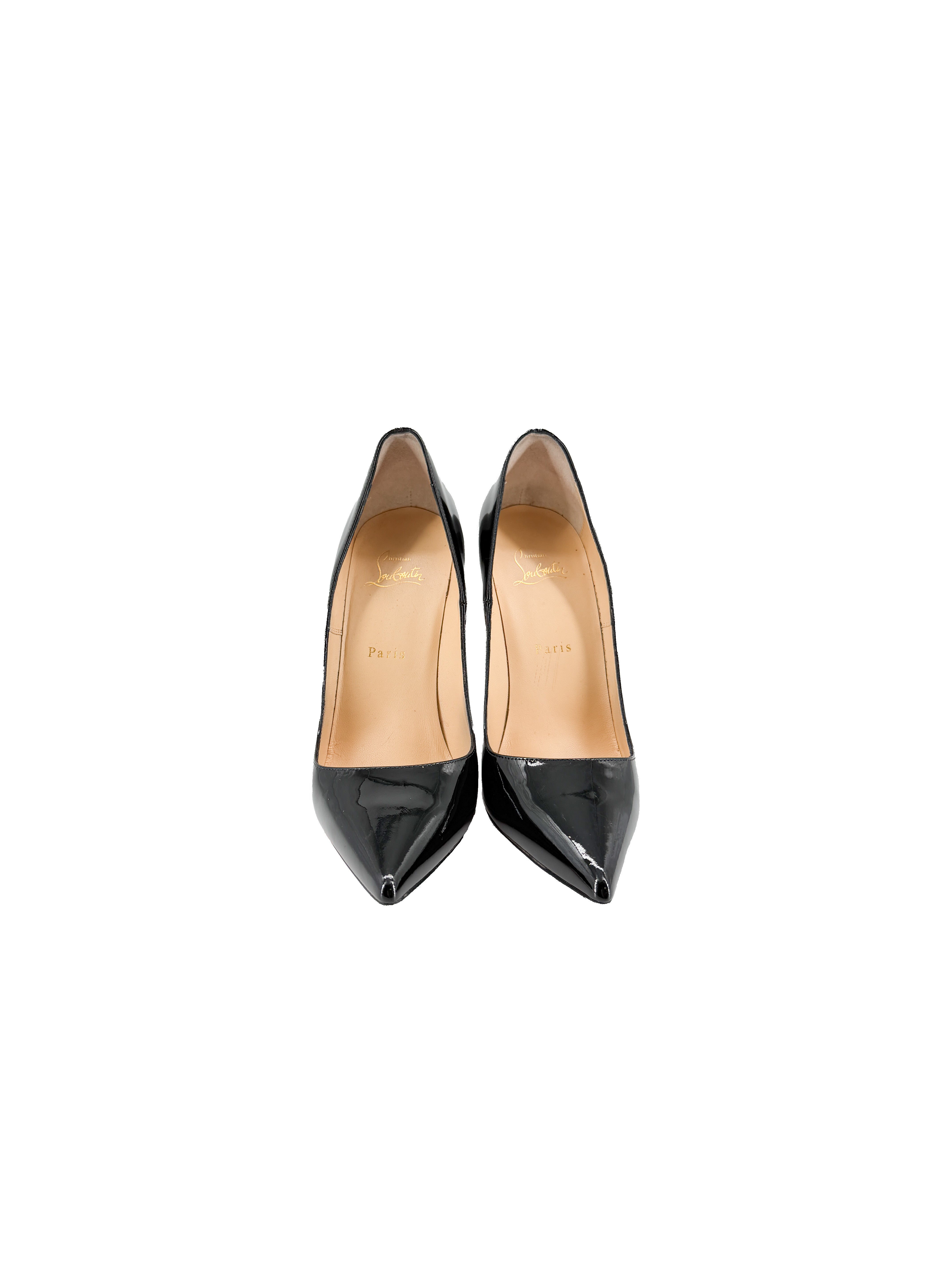 Christian Louboutin black patent leather So Kate 120 size 40 BOX