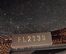 Louis Vuitton black leather damier ebene Jersey tote MM FL2139