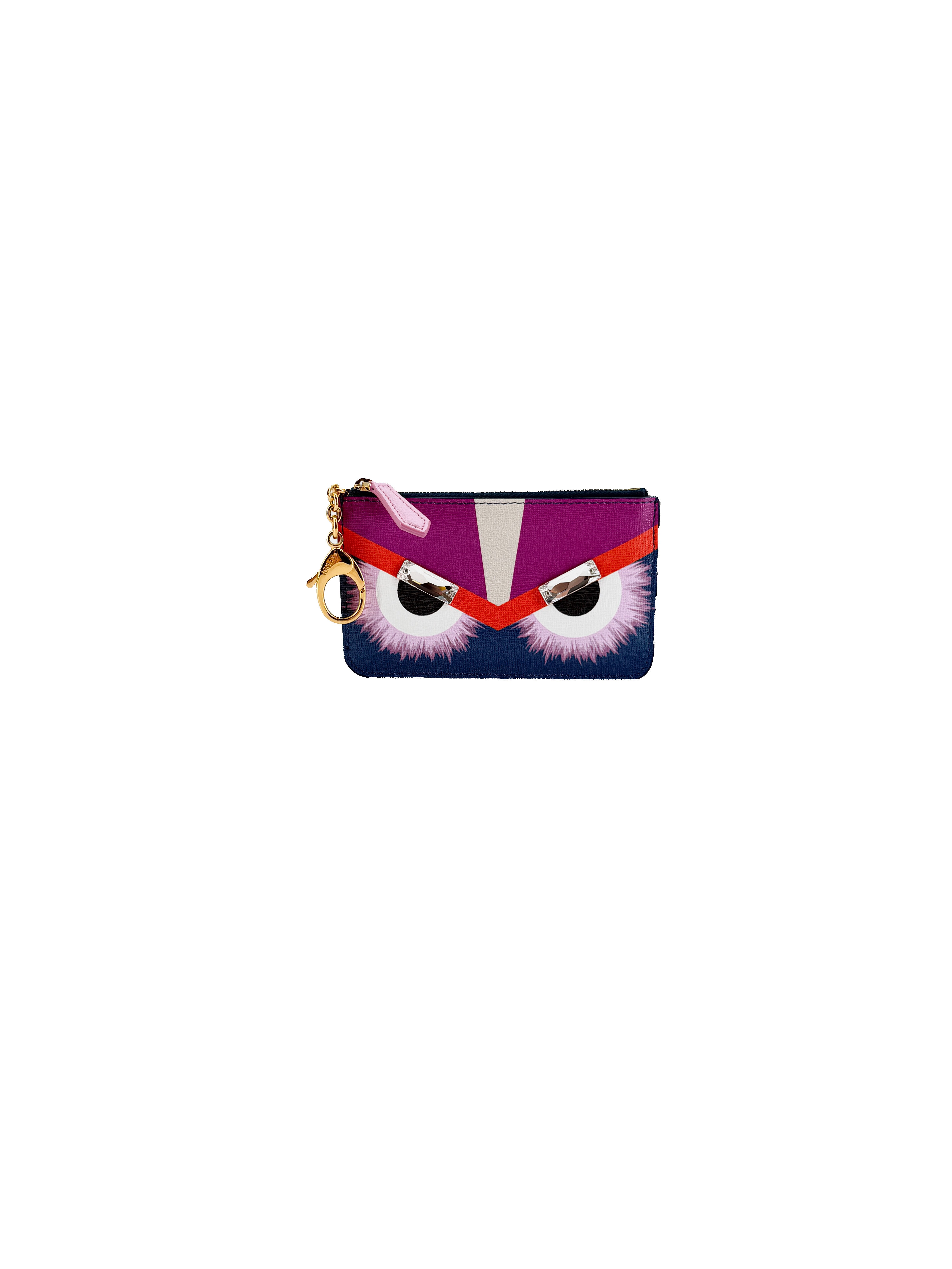 Fendi  navy Monsters key pouch 159 3355