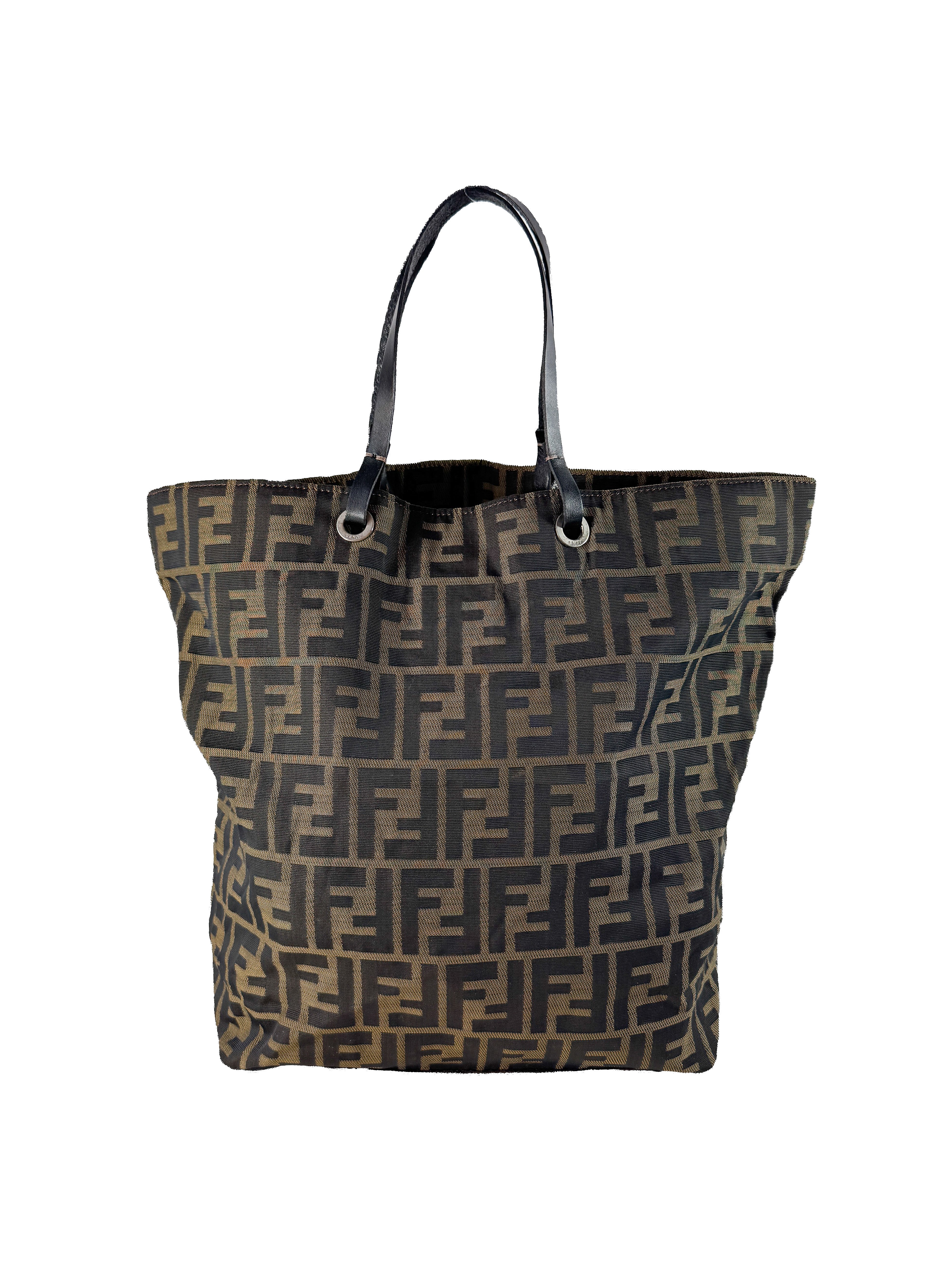 Fendi olive Zucca nylon tote 2288-26598-008
