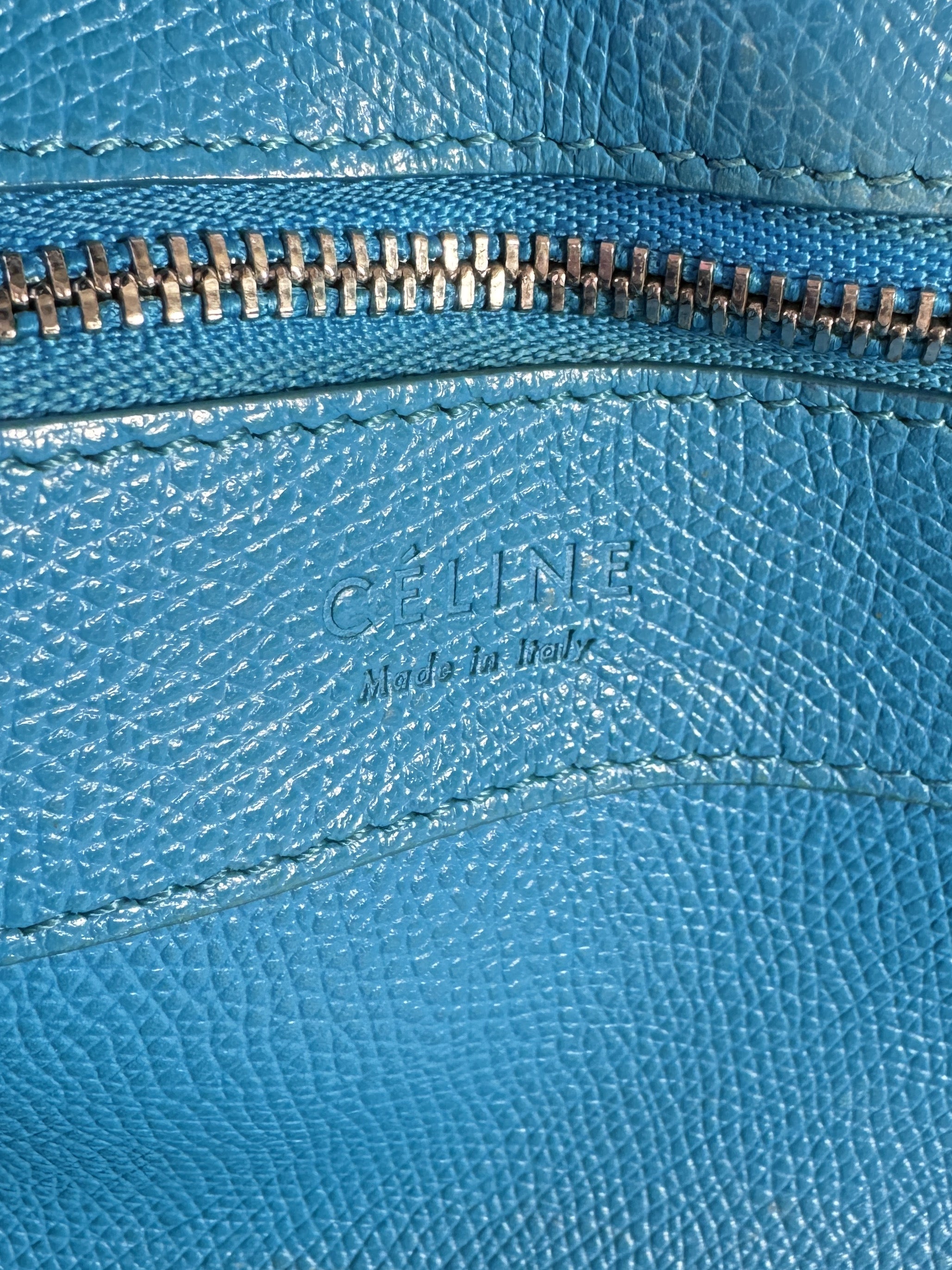 Celine blue/taupe horizontal Cabas tote