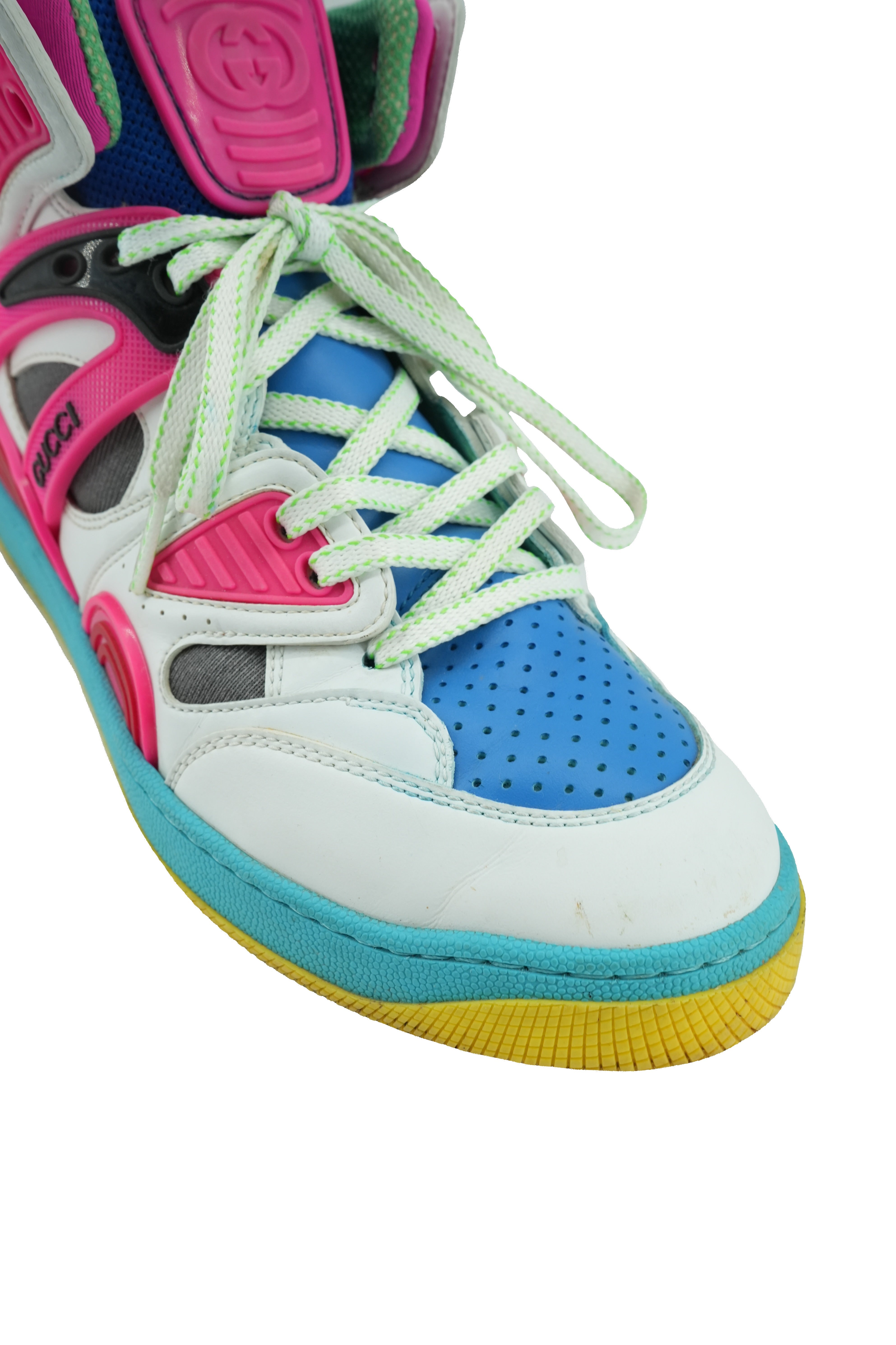 Gucci neon Basket High sneaker size 38 (8)