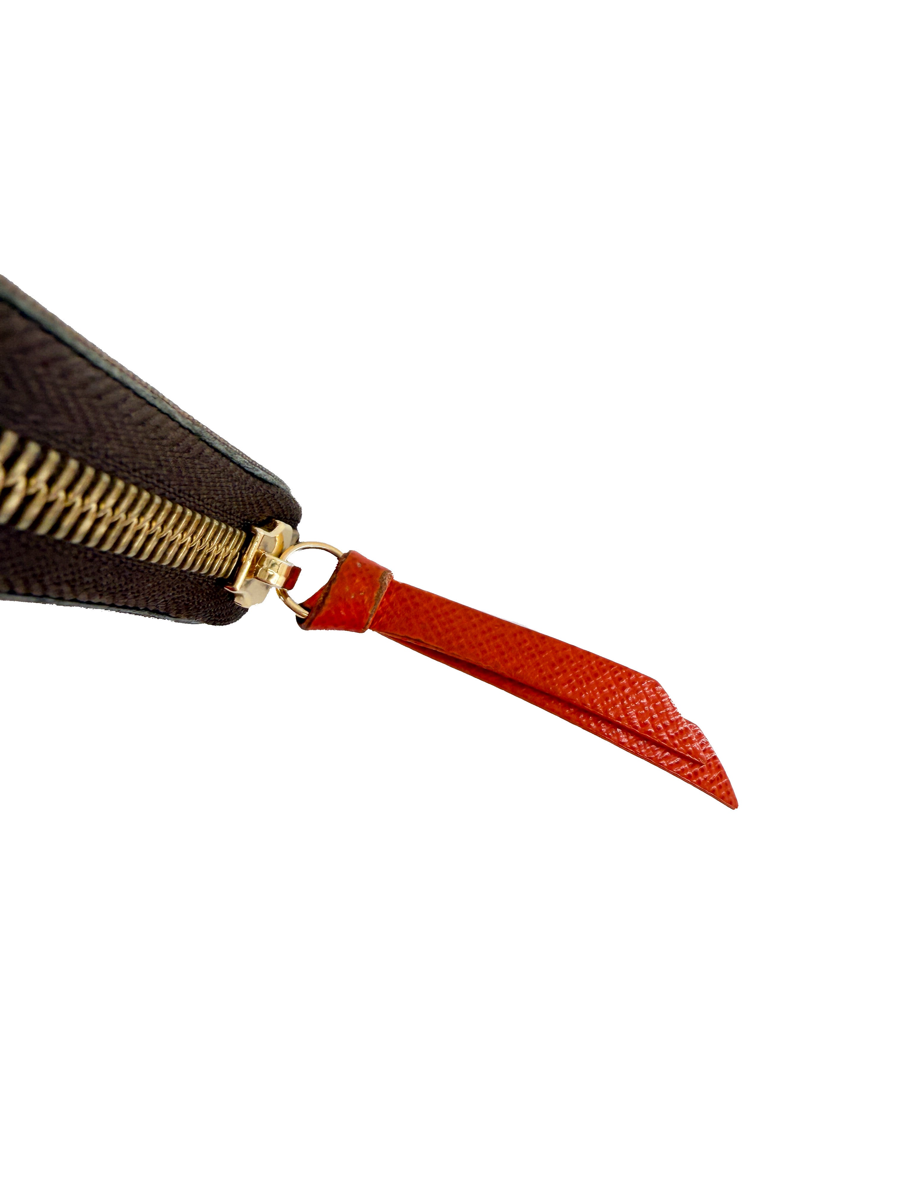 Louis Vuitton monogram Clemence wallet orange MI1125