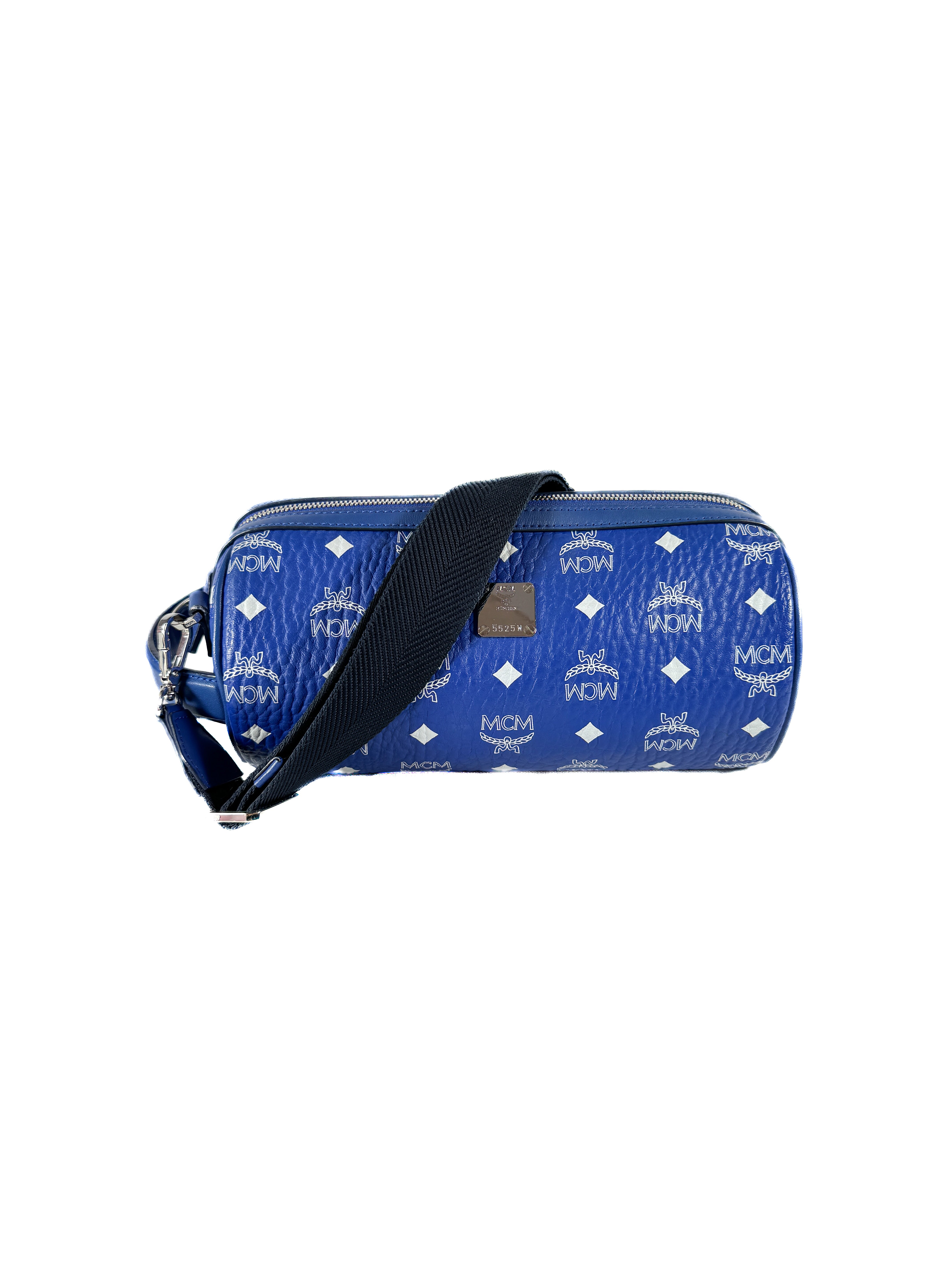 MCM blue Ottomar toiletry bag