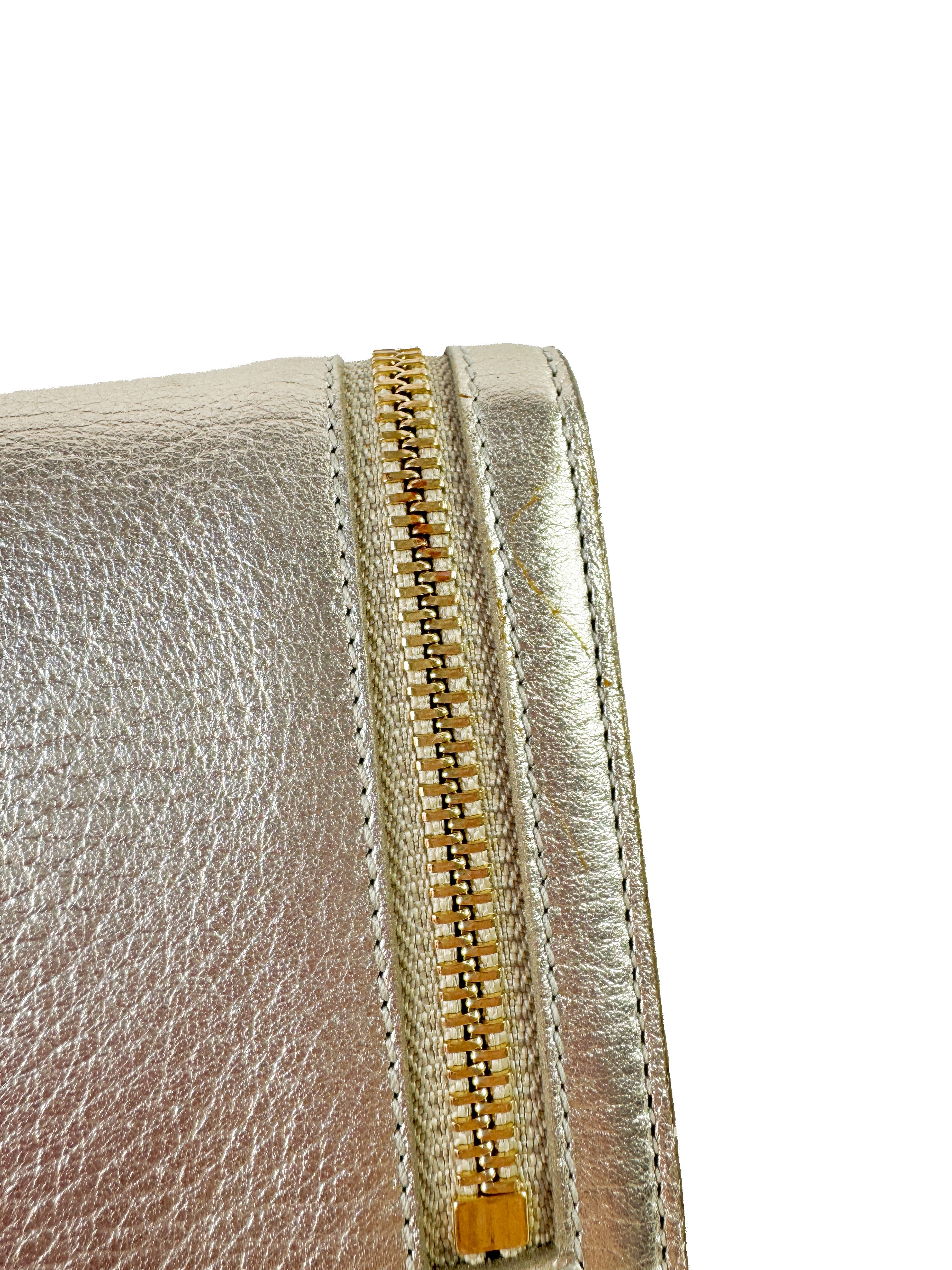 Tiffany & Co gold metallic leather wristlet - My Girlfriend's Wardrobe LLC
