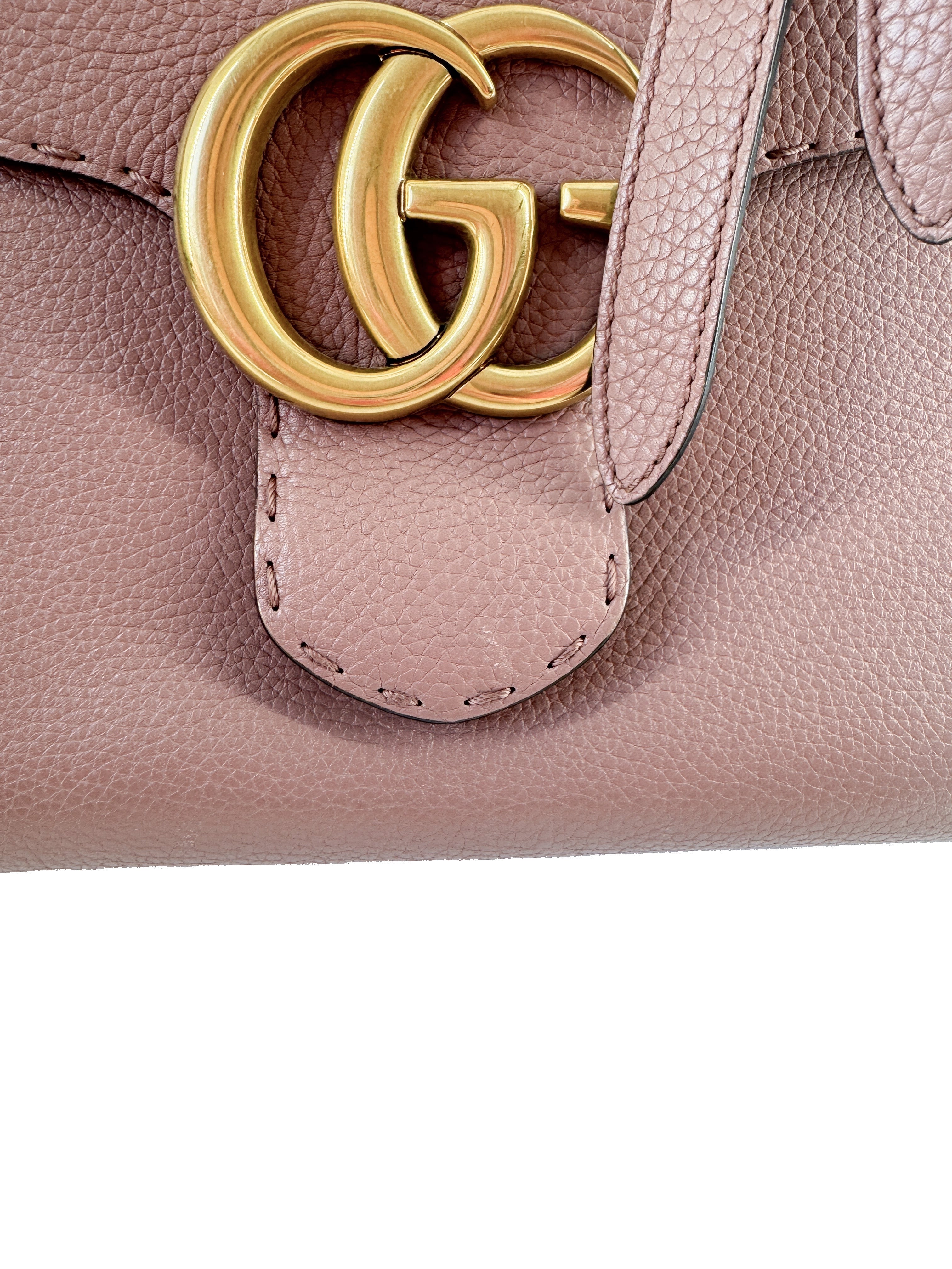 Gucci GG Marmont Top Handle Bag Leather Maueve Small