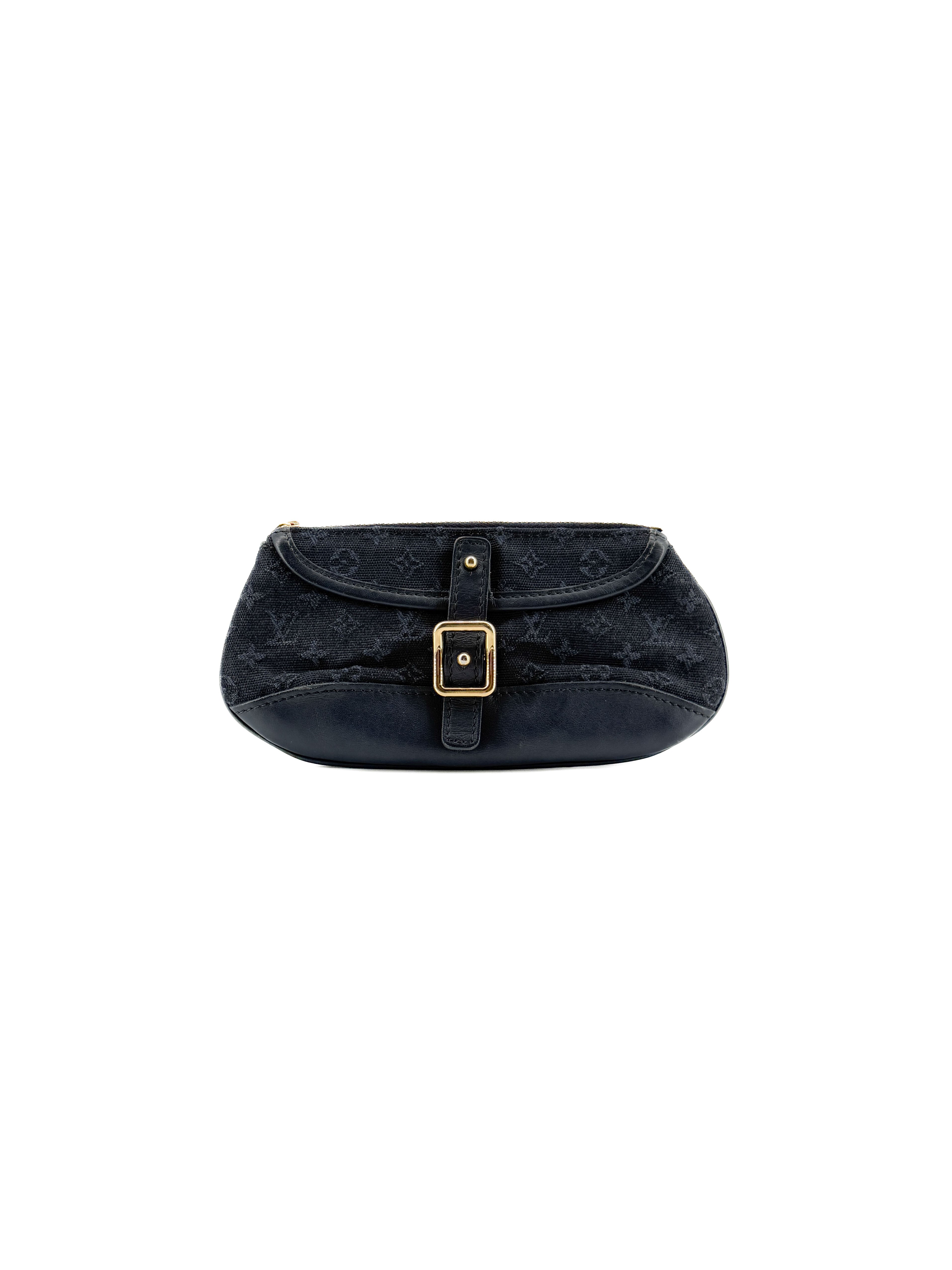 Louis Vuitton navy mini Anne Sophie pochette zip pouch FL0073
