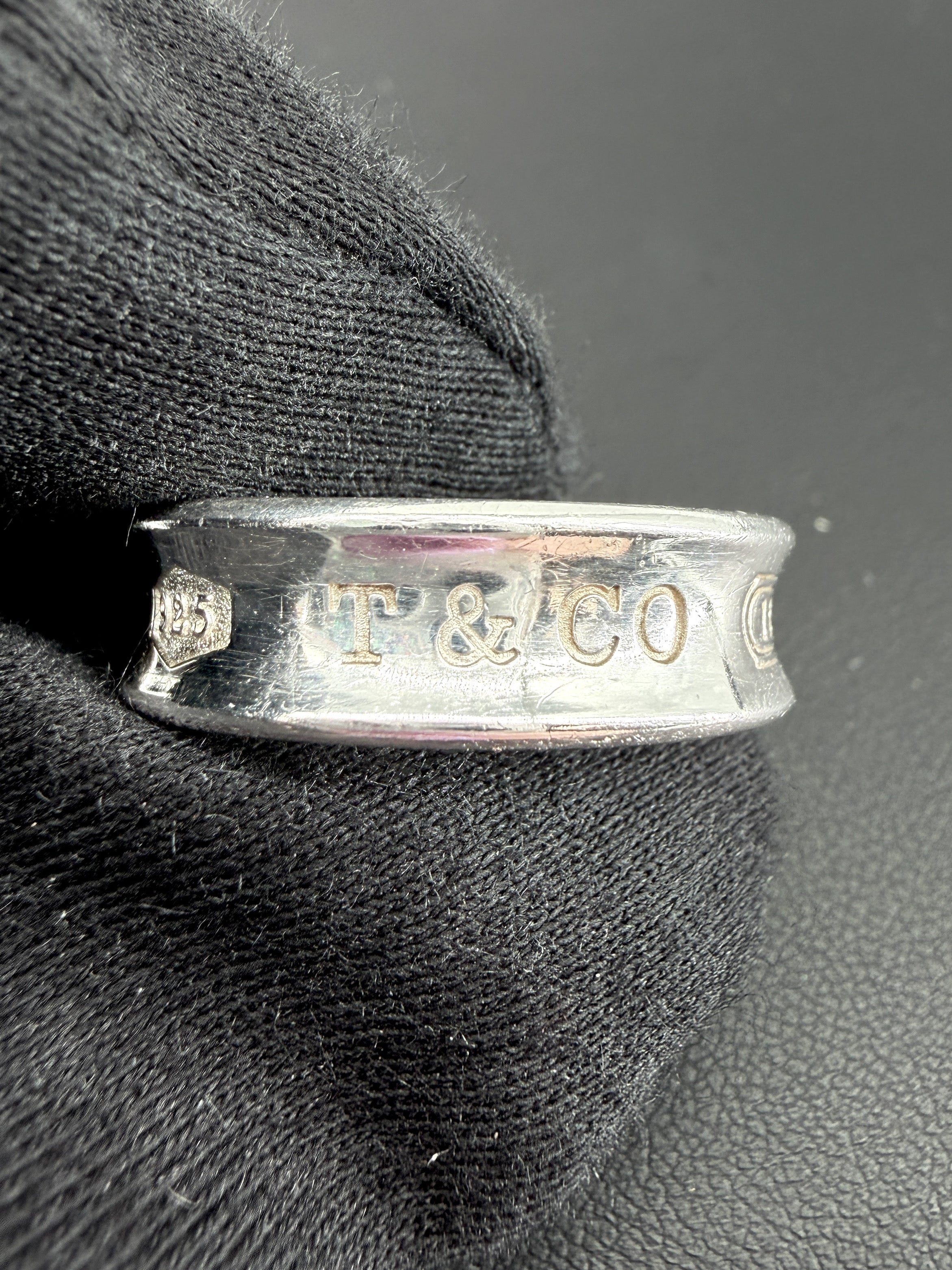 Tiffany & Co sterling silver thin 1837 band ring