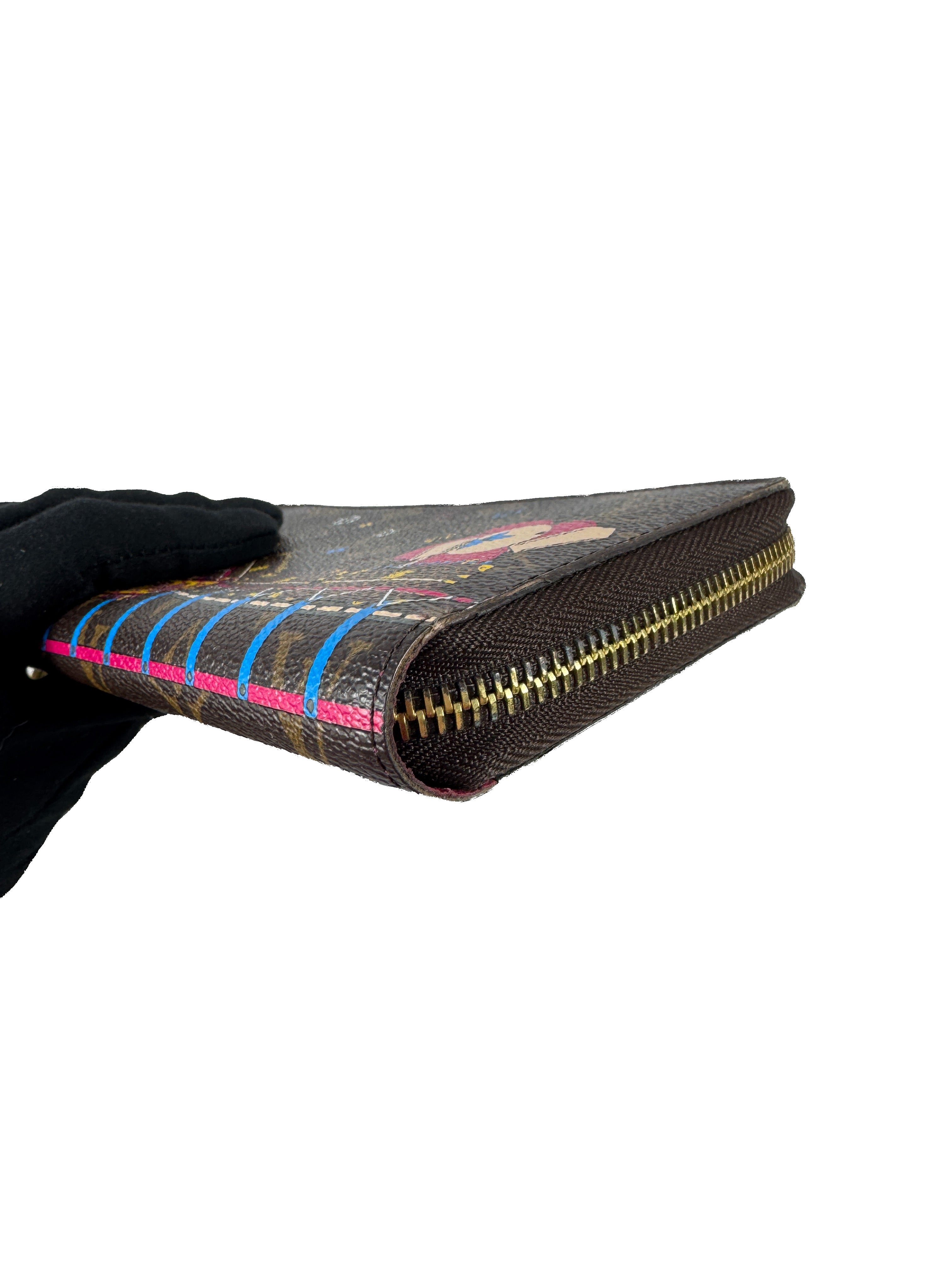 Louis Vuitton Monogram 2020 Christmas Animation Zippy Wallet Pivoine CA3200