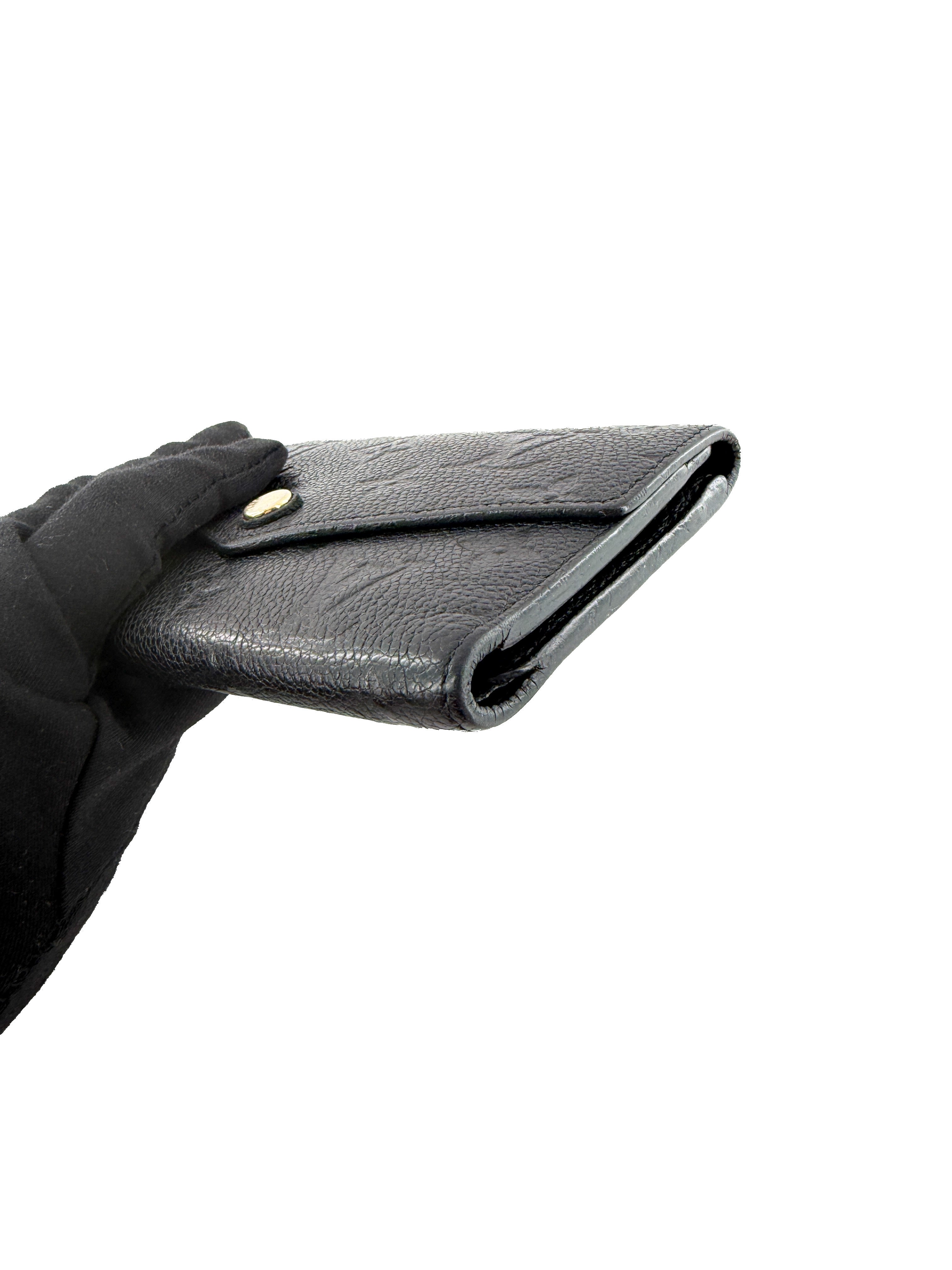 Louis Vuitton black empreinte Compact Curieuse wallet SP0175