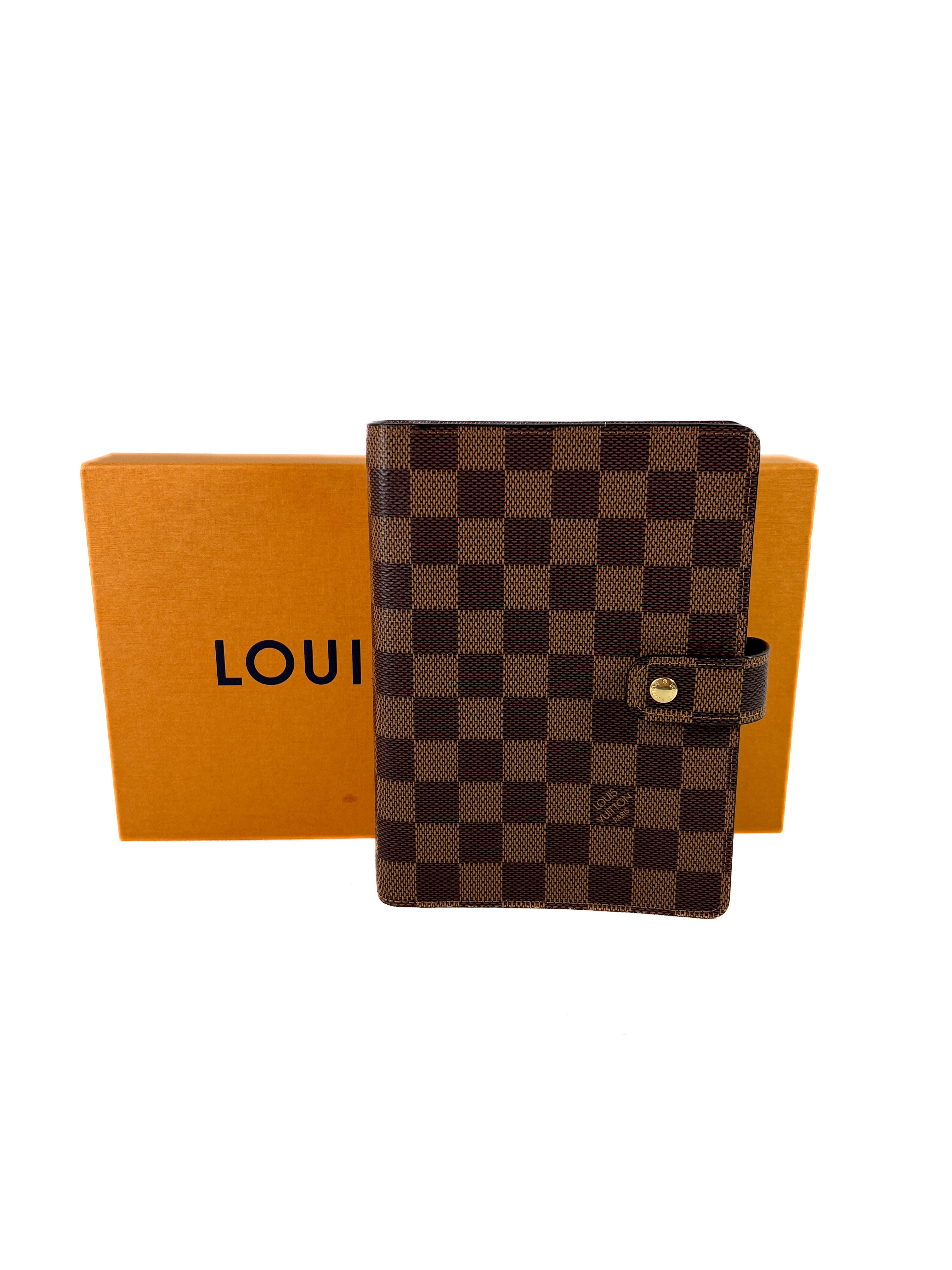 Louis Vuitton damier ebene medium ring agenda