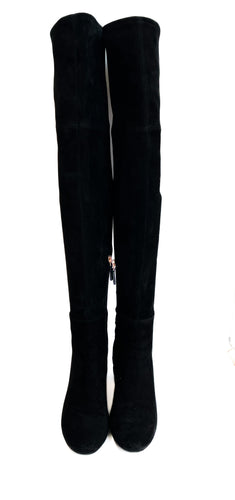 Tory Burch black suede Laila 45MM over the knee boots size 8.5