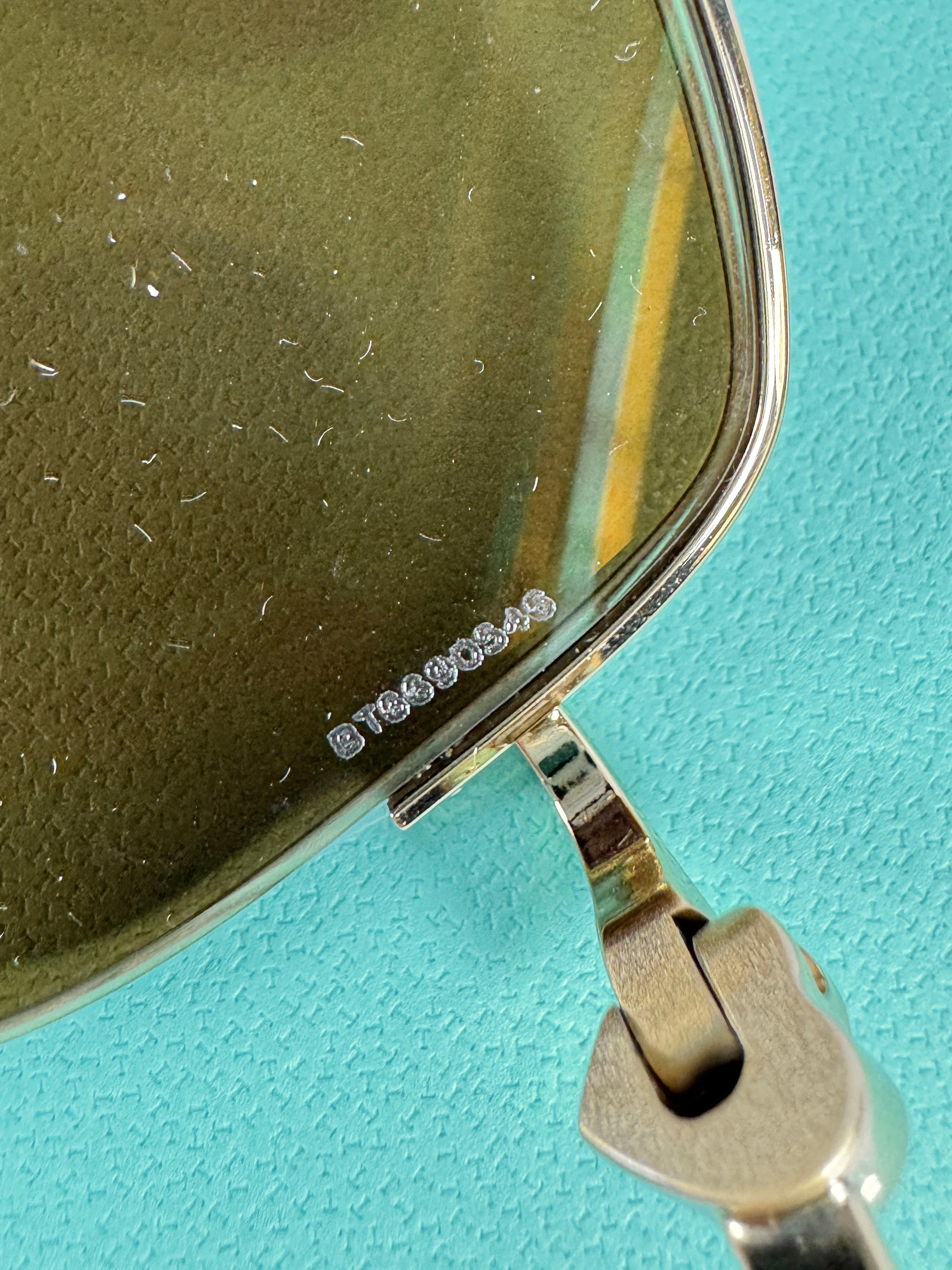 Tiffany & Co blue metallic return to aviator sunglasses TF3021