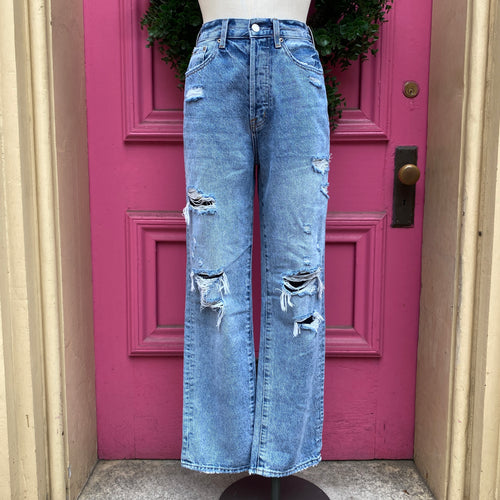 Pistola distressed straight jeans size 4