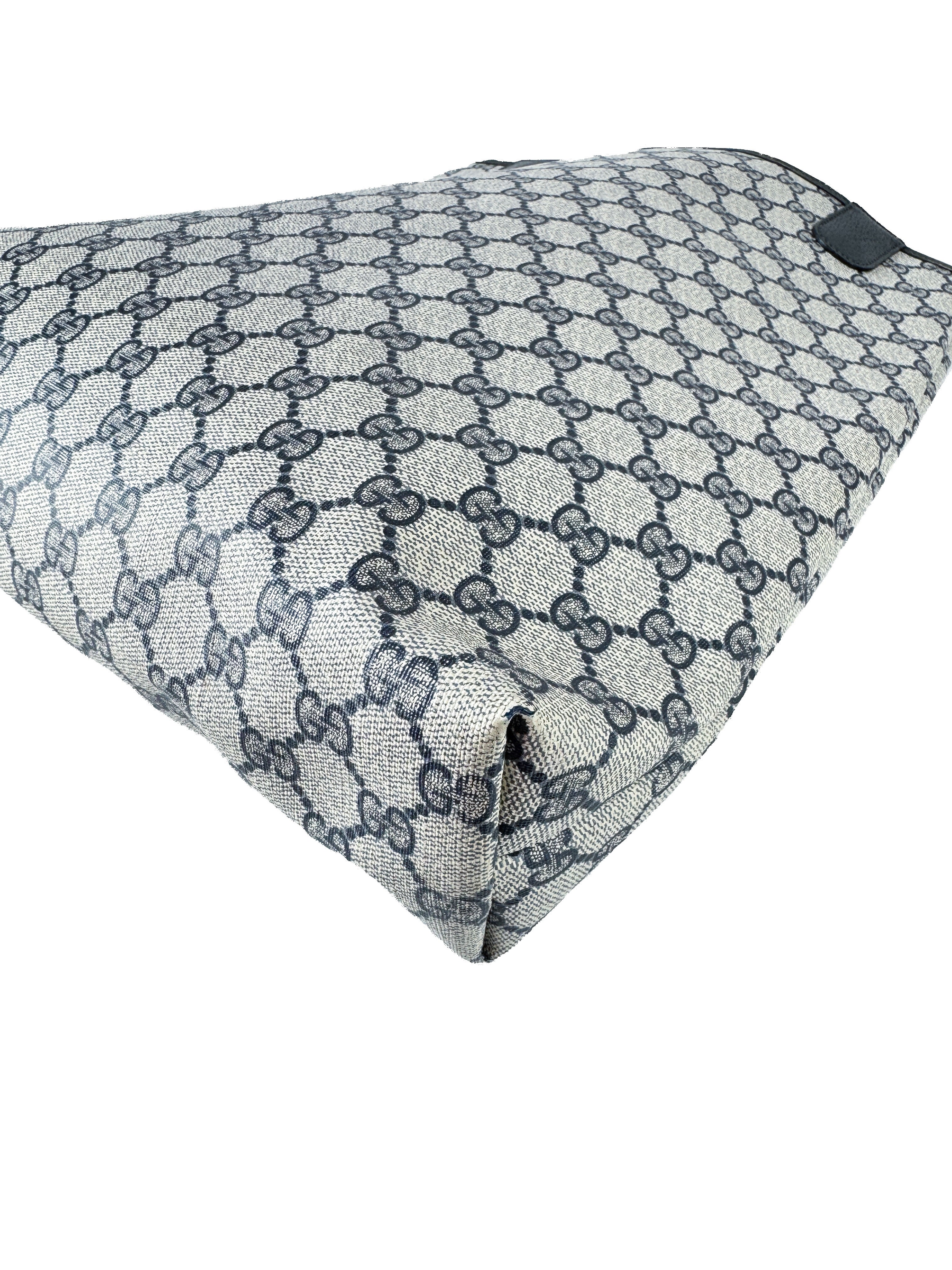 Gucci GG navy sherry line vintage tote 3902003