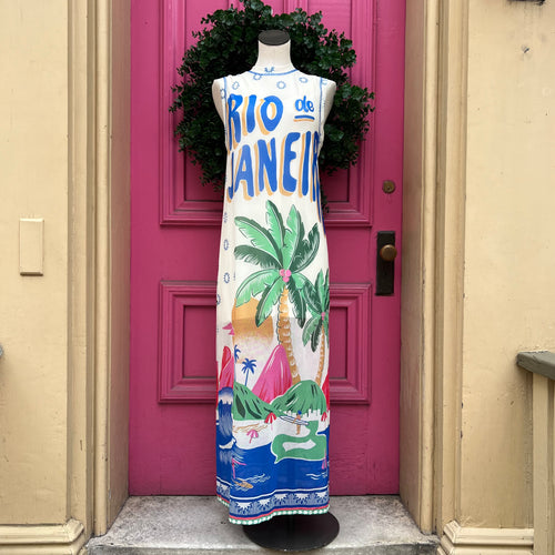 FARM RIO multicolor Rio de Janeiro dress size L NWT
