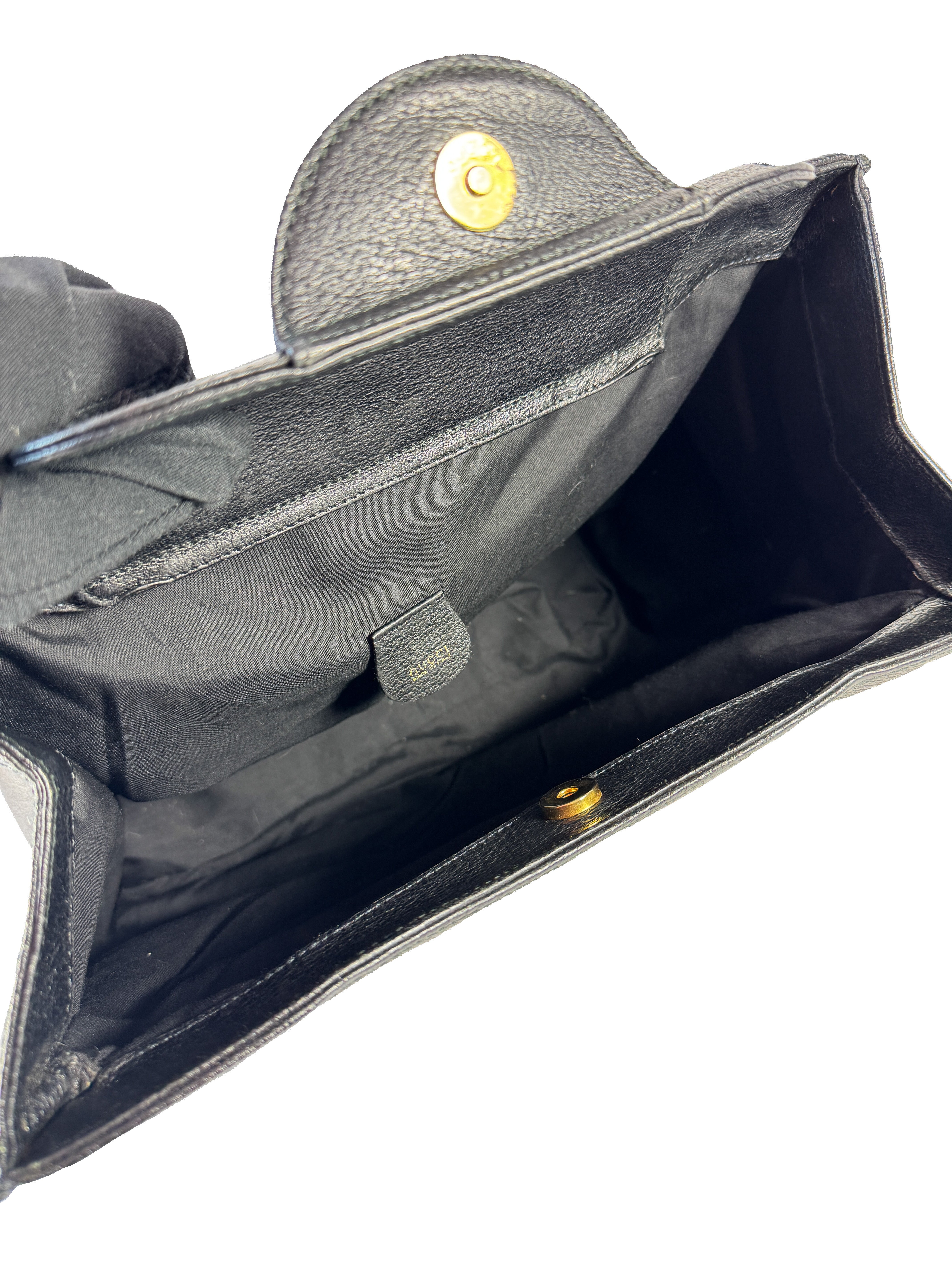 Gucci black leather vintage Diana bamboo tote 002-1186-0260 *as is*