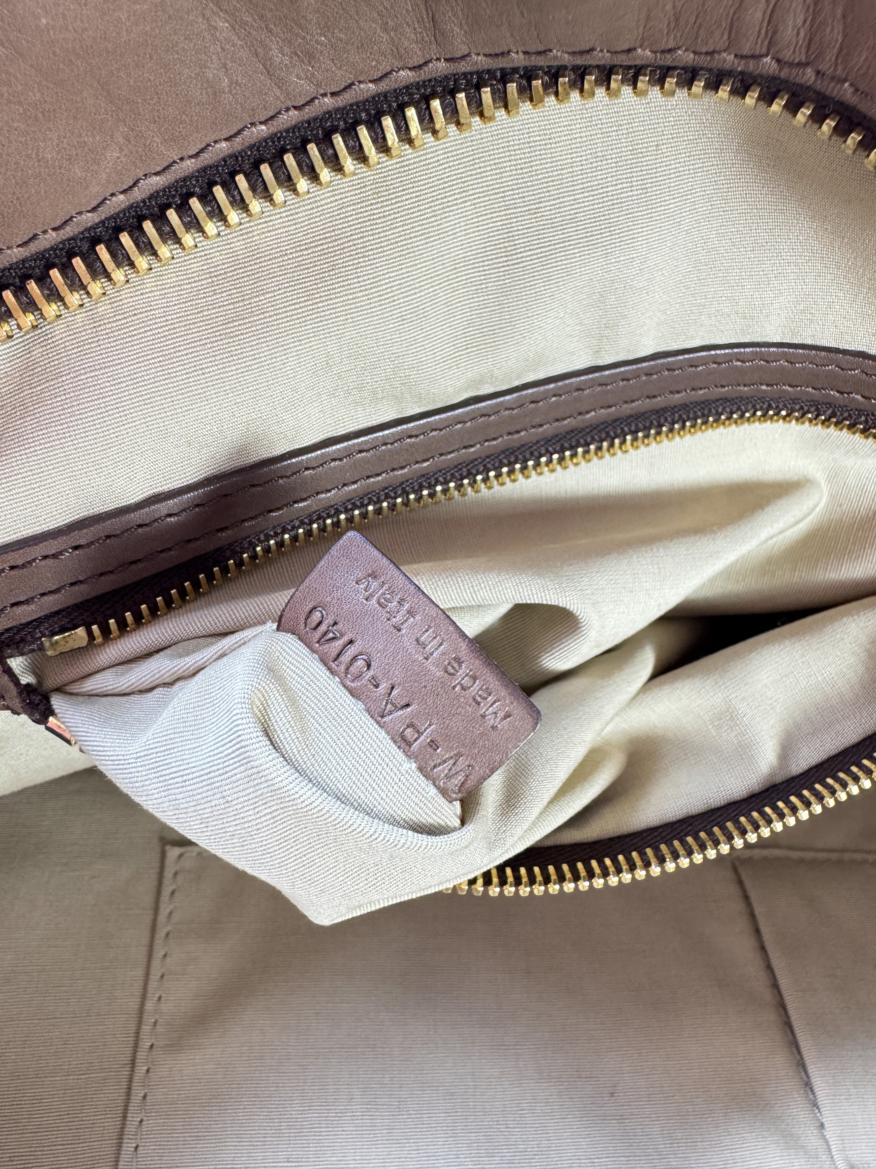 Celine 2 tone brown leather bag WPA0140