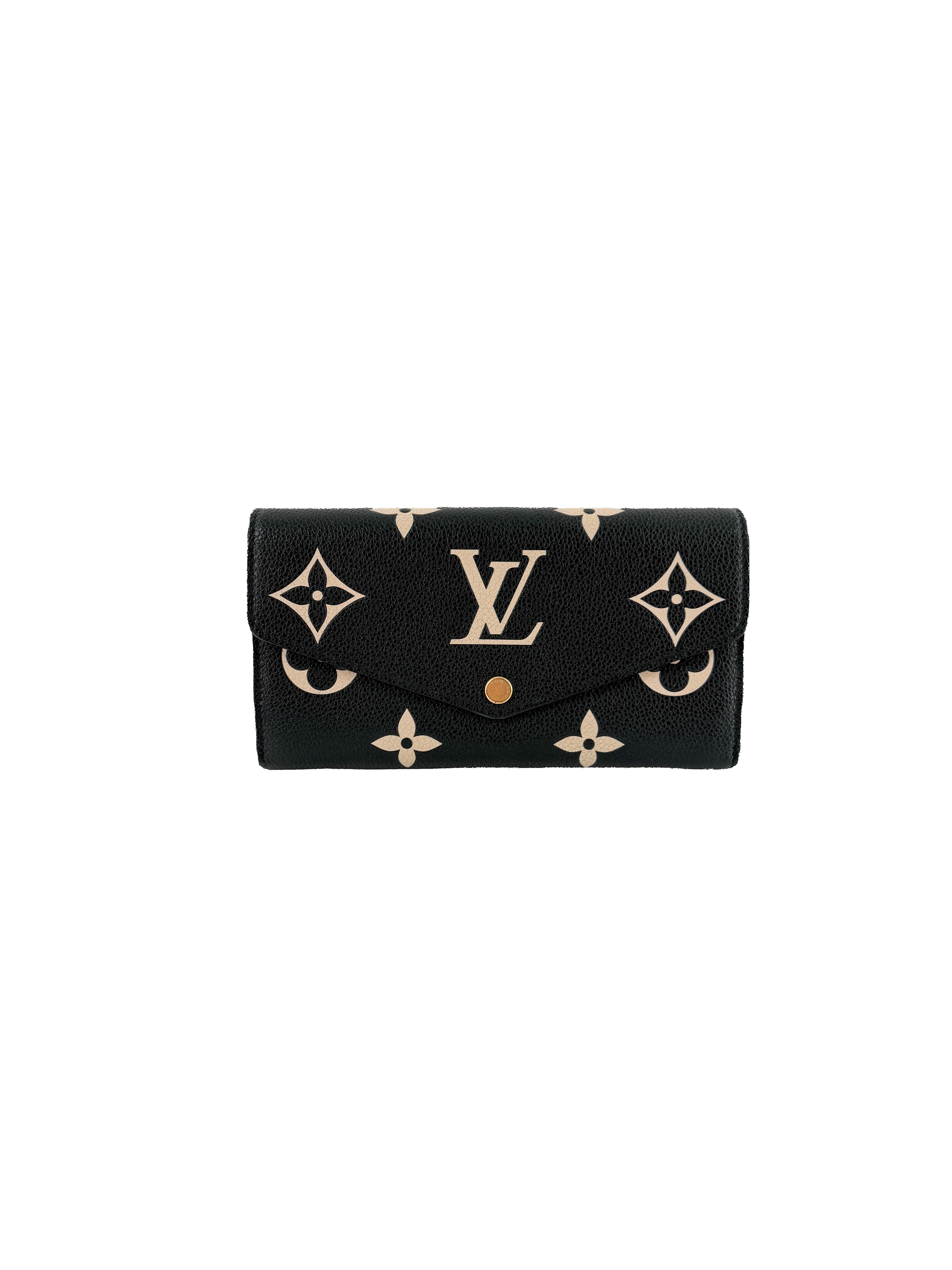 Louis Vuitton Giant Monogram Sarah wallet black/beige NFC - My Girlfriend's Wardrobe LLC