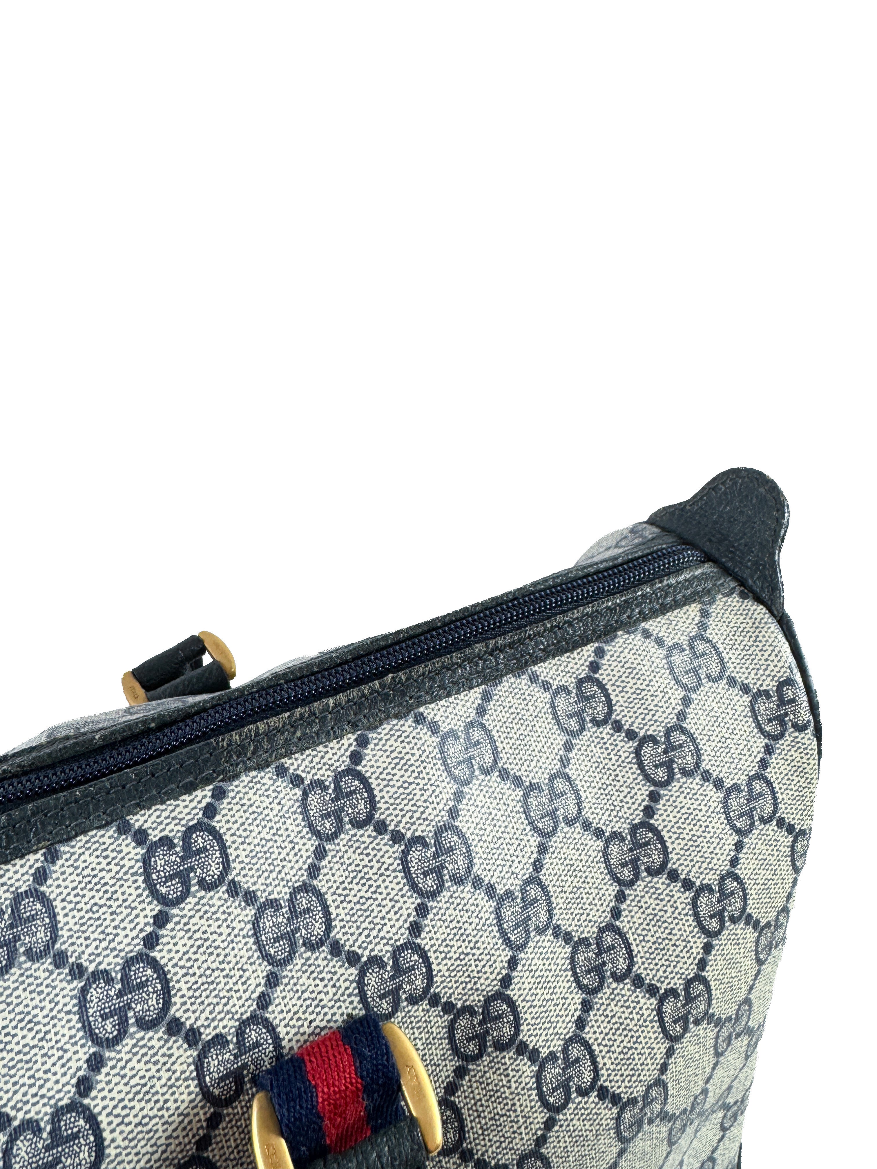 Gucci navy sherry line boston bag 3902041