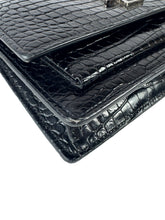 Saint Laurent black croc embossed Sunset mini GUE533026-0219