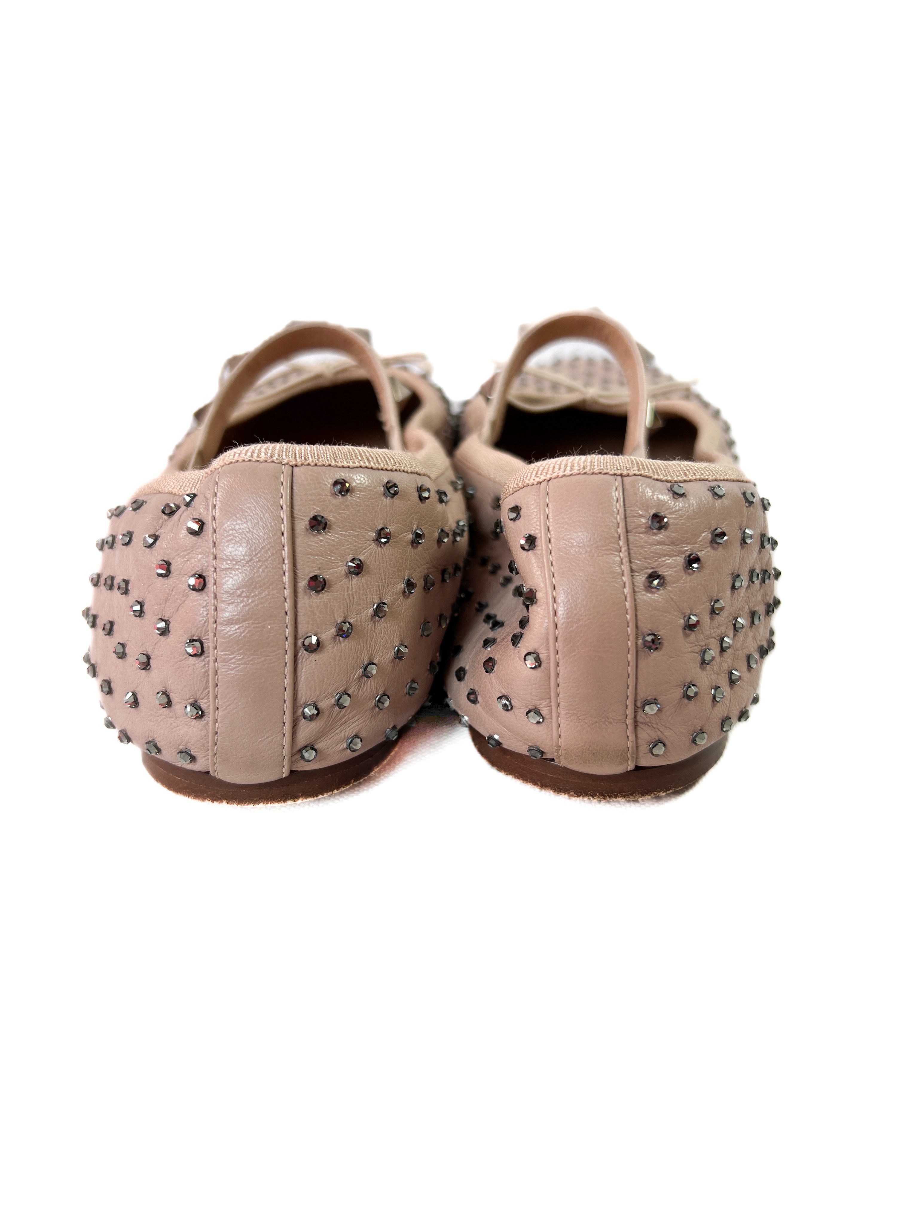 Valentino Garavani rockstud Mary Jane ballerina flats size 38.5