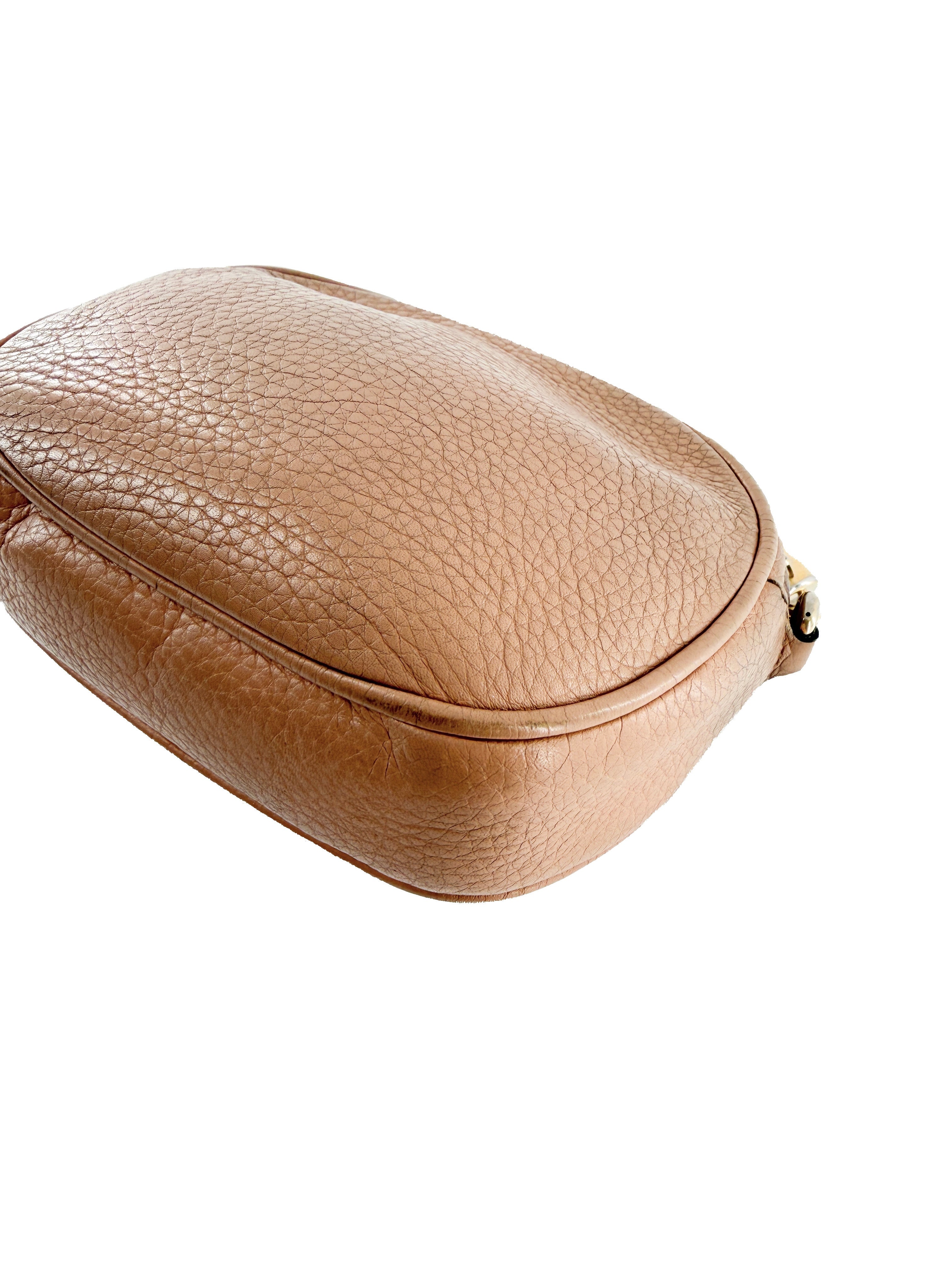 Gucci brown leather soho disco mini crossbody 353965 498879
