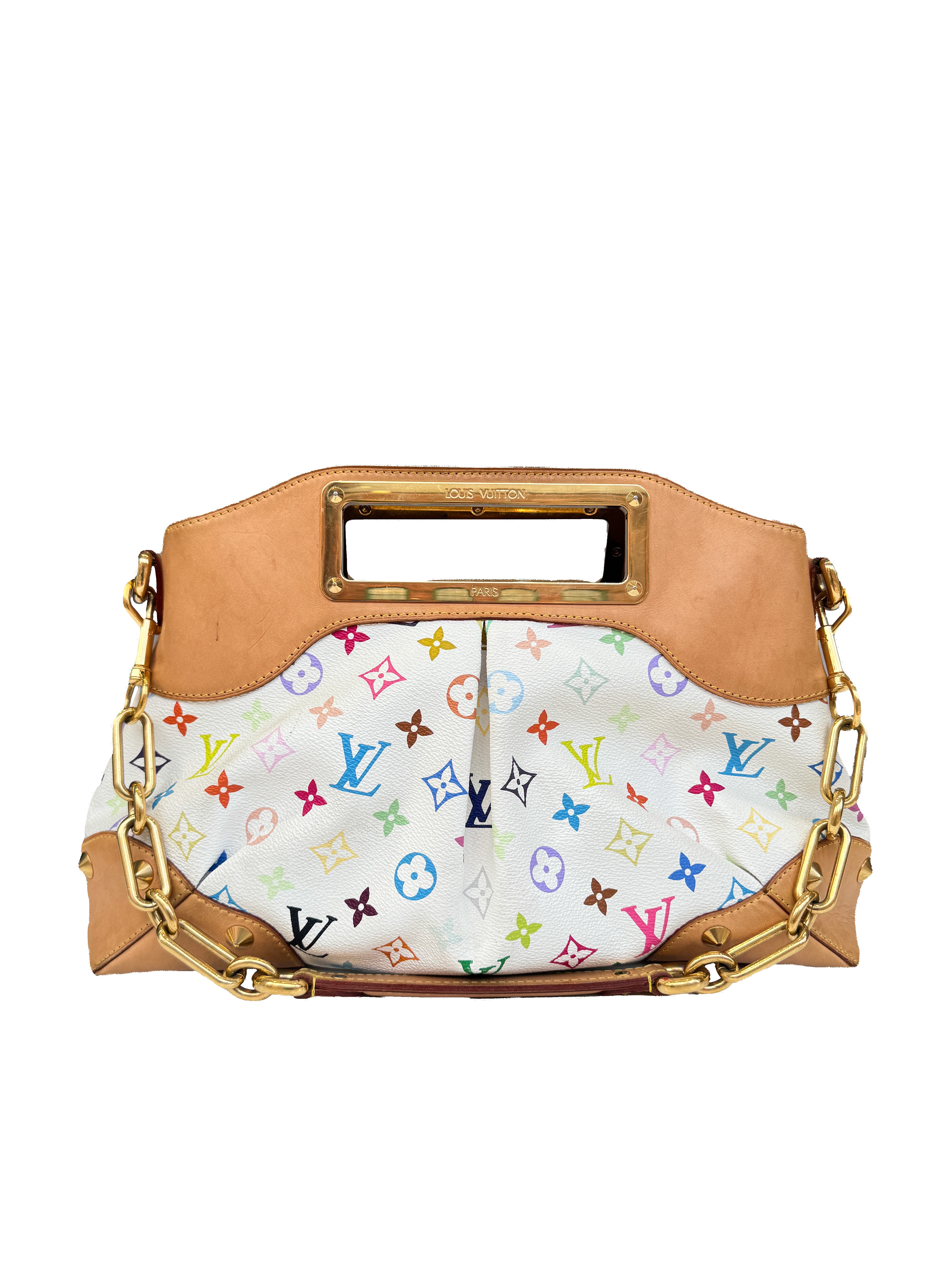 Louis Vuitton white multicolor Judy MM  TR1162