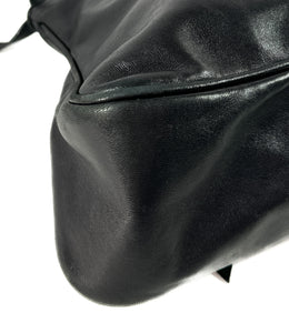 Moschino vintage black leather shoulder bag