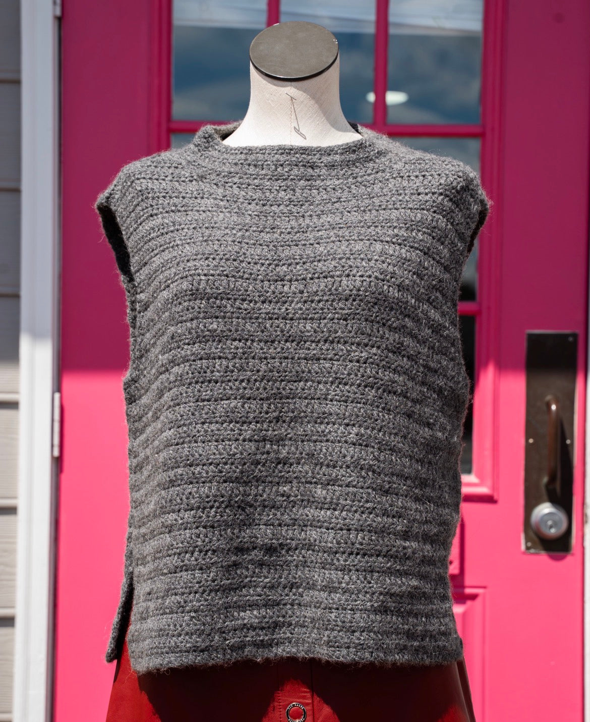 Eileen Fisher gray baby Alpaca sweater tank size S