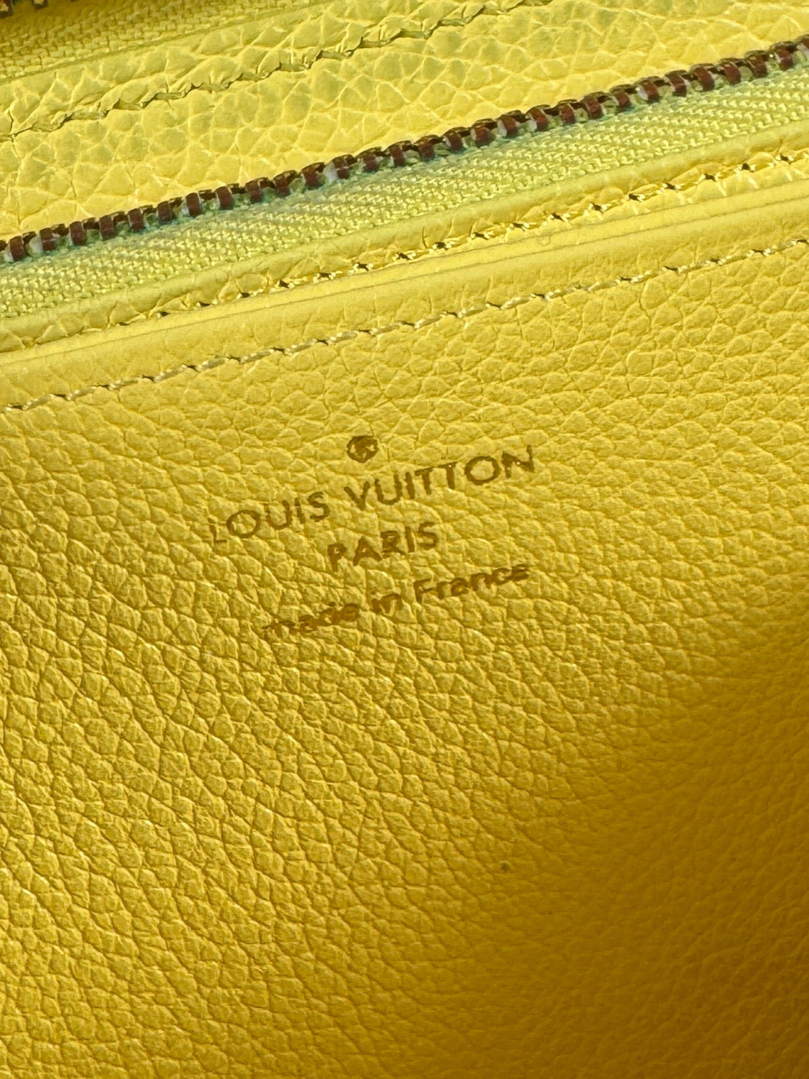Louis Vuitton yellow empreinte monogram Spring in the City zippy wallet (microchipped)