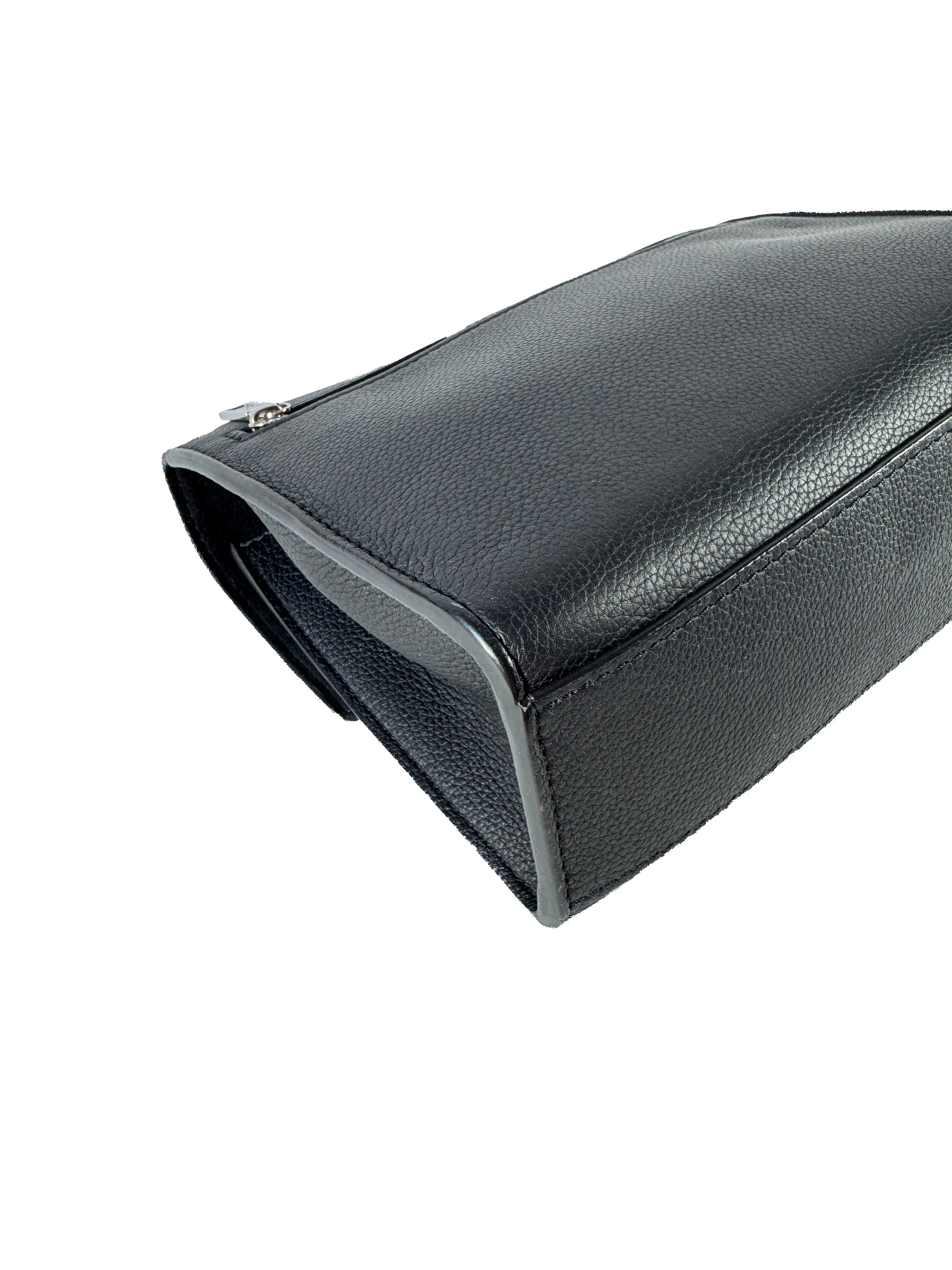 Louis Vuitton black leather mylockme chain BB calfskin bag  BE0221