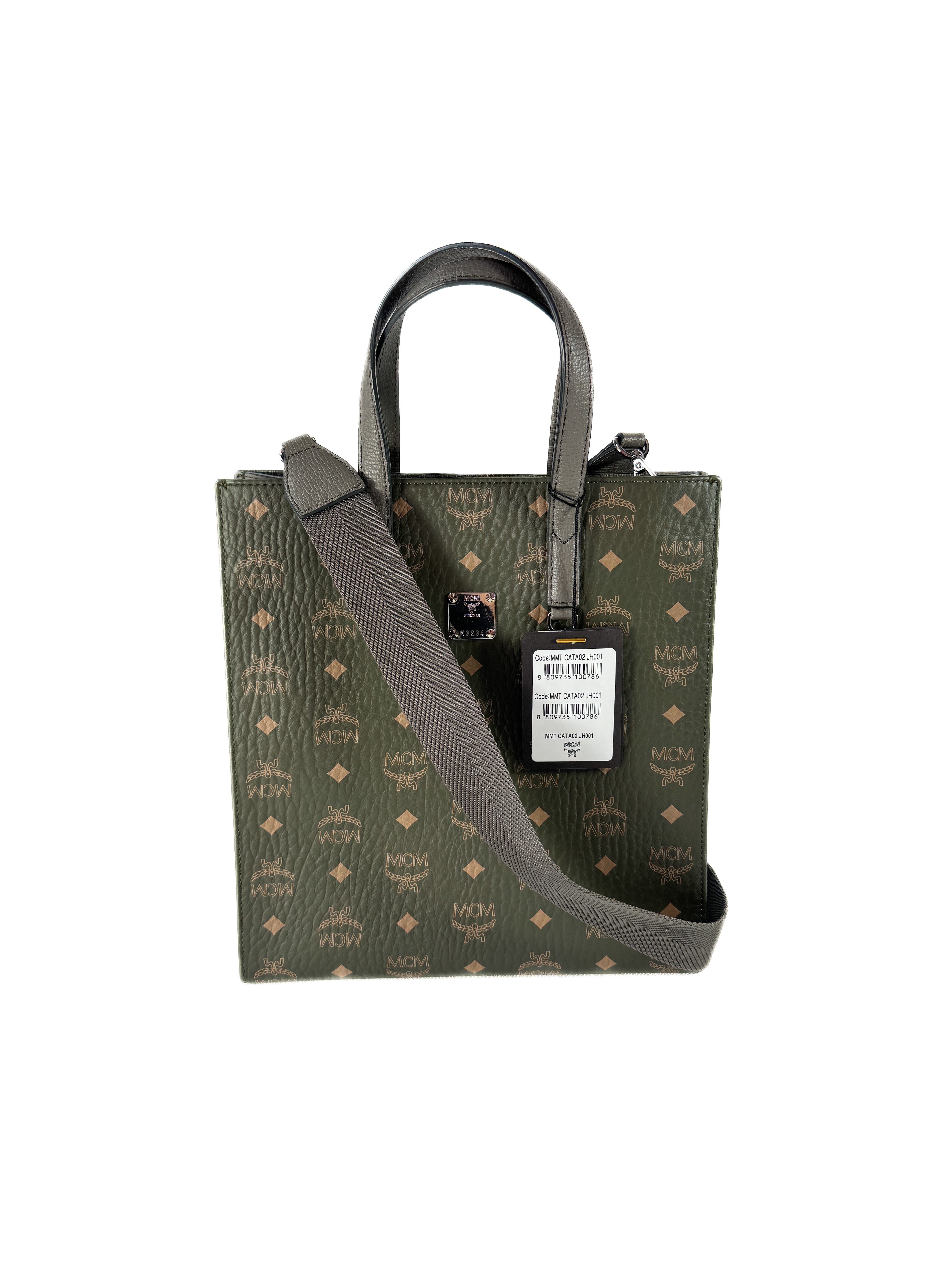 MCM olive small Visetos Aren tote NWT 10752204