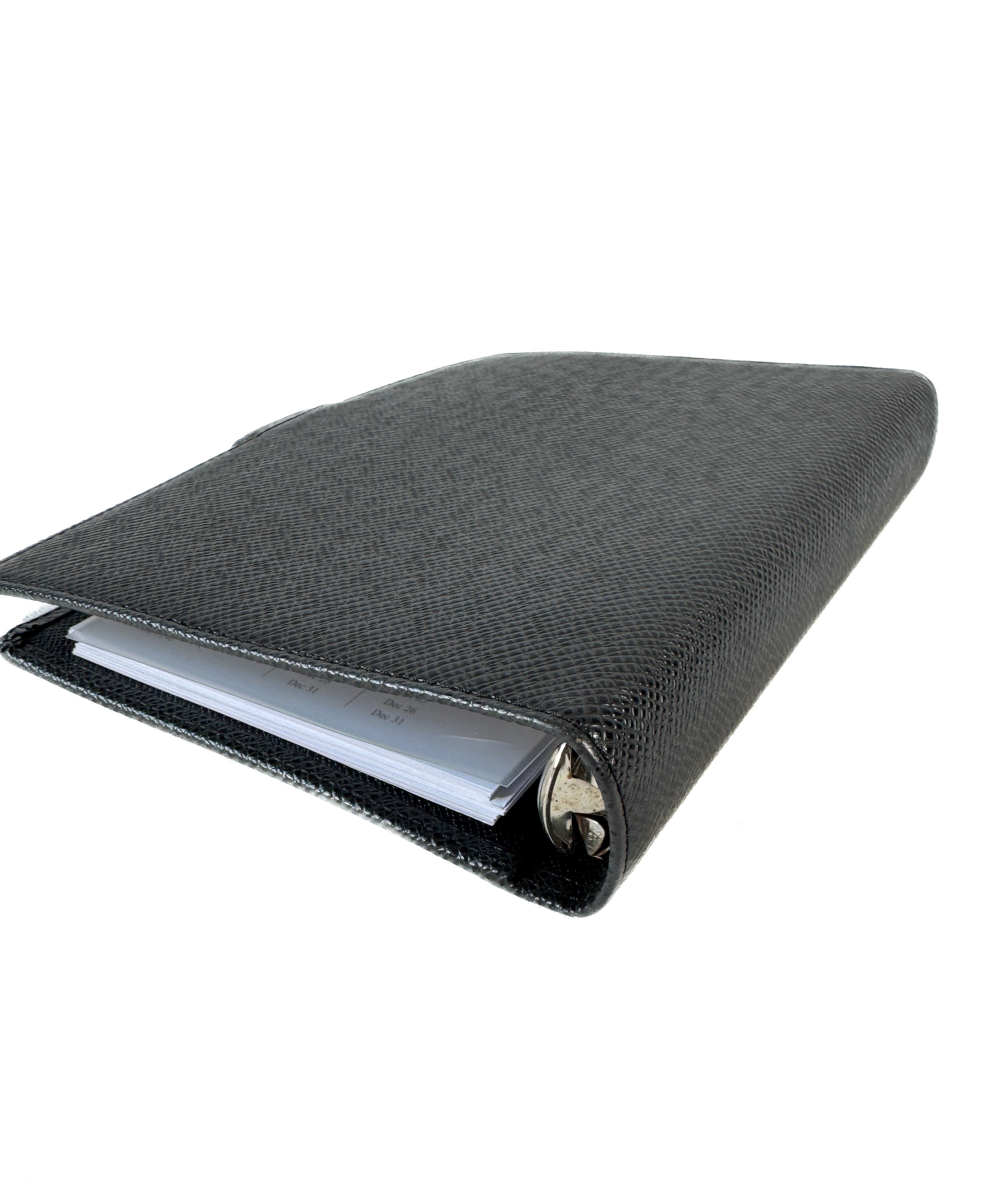 Louis Vuitton black Taiga leather agenda MM SP0033