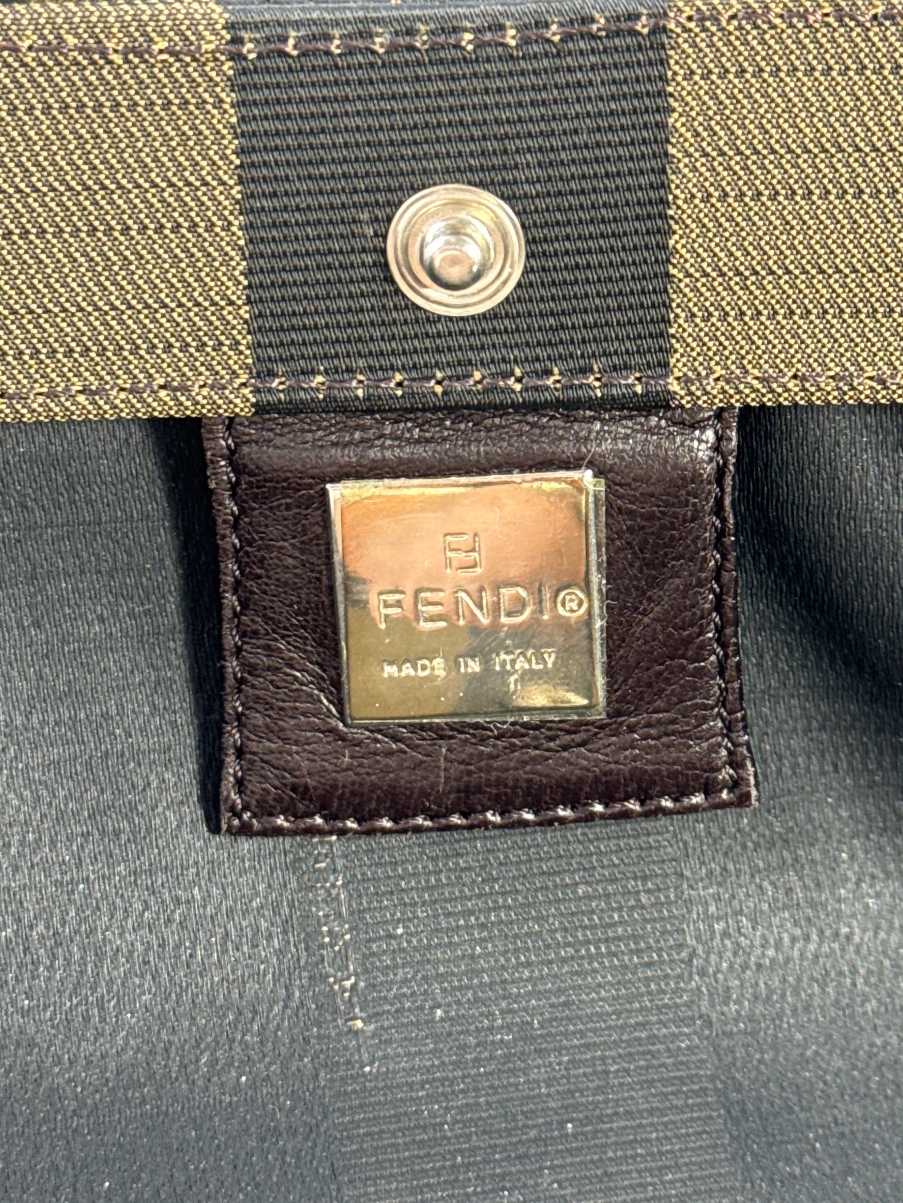 Fendi striped Pequin nylon tote 2305.26518.098