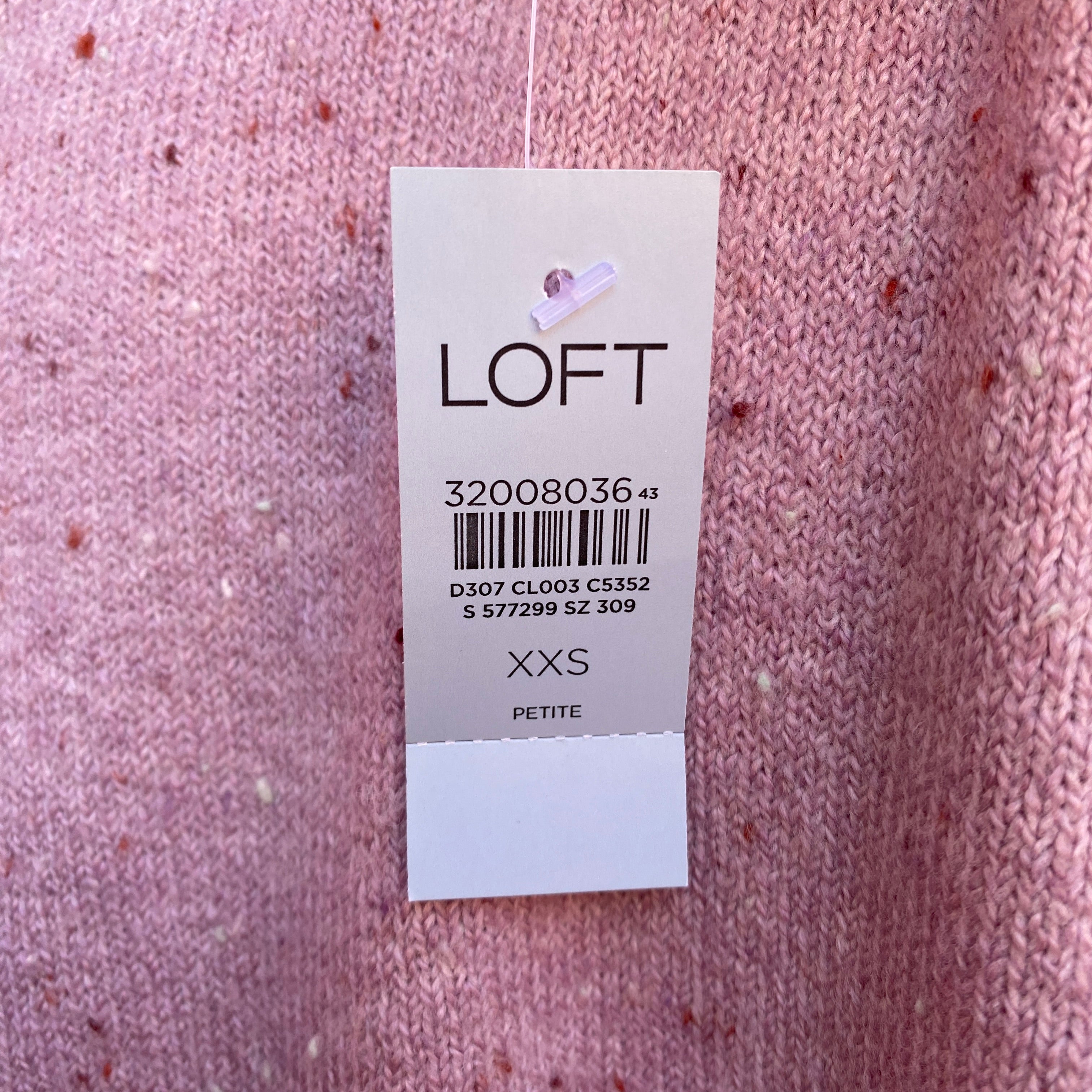 Ann Taylor LOFT purple speckled oversized sweater size XXSP NWT