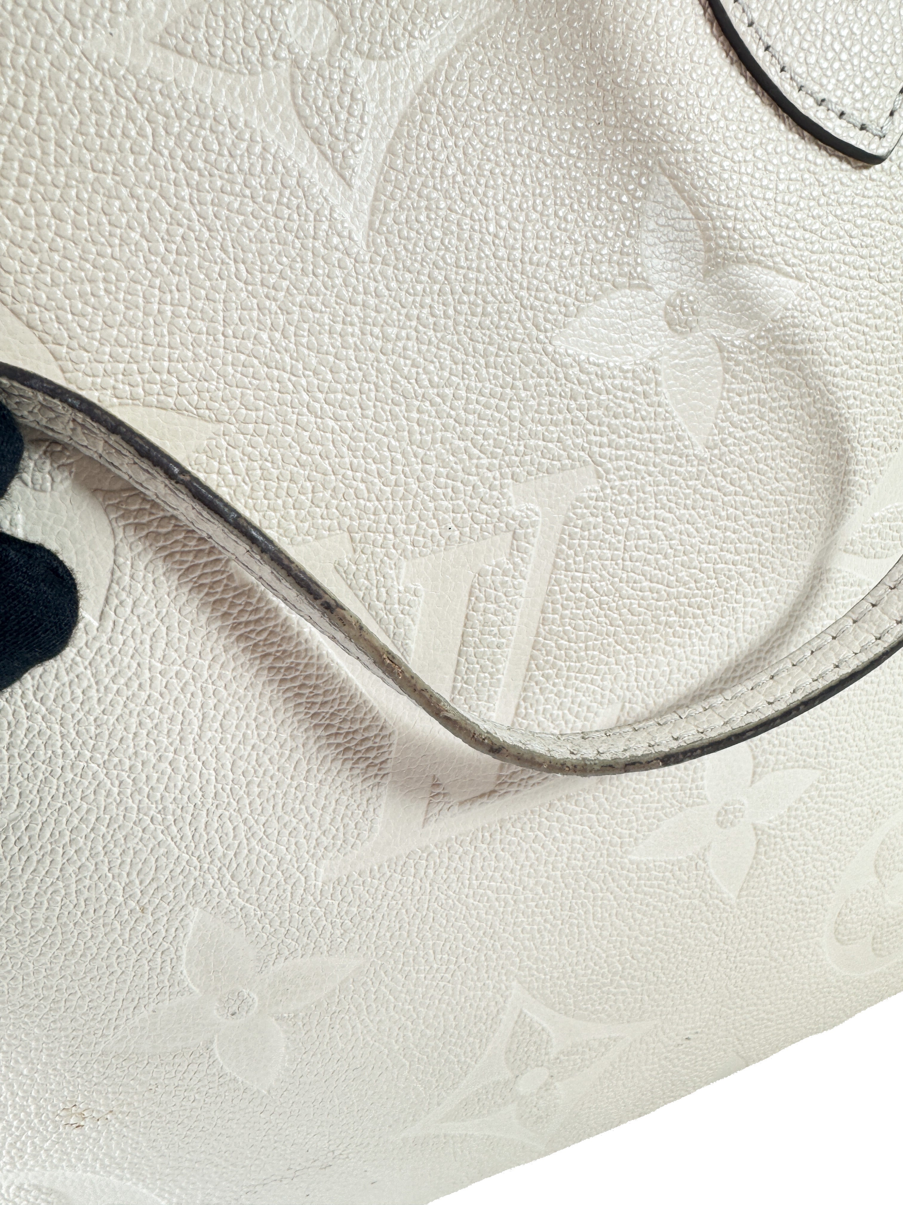 Louis Vuitton cream giant monogram empreinte Neverfull MM (NFC)