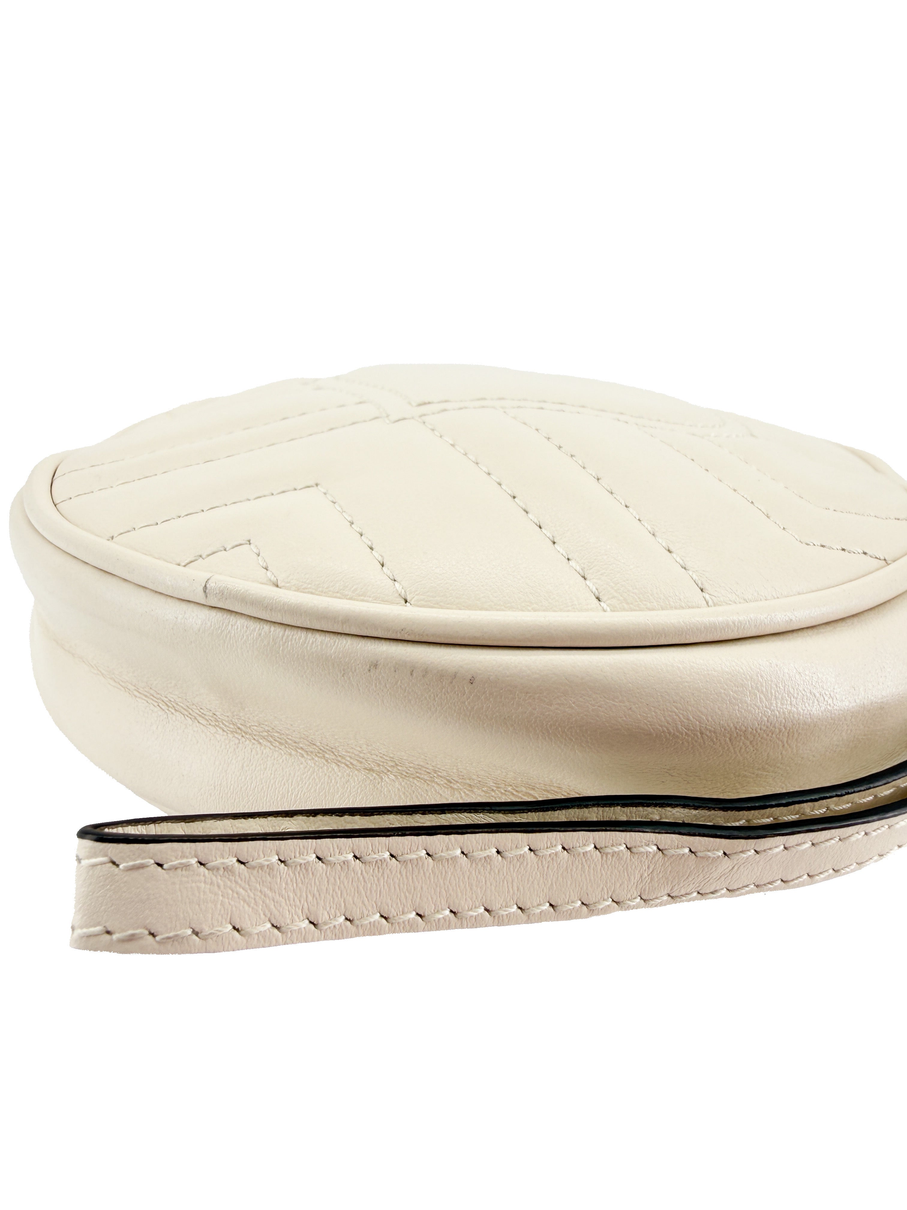 Gucci cream Marmont GG wristlet 575164-584046