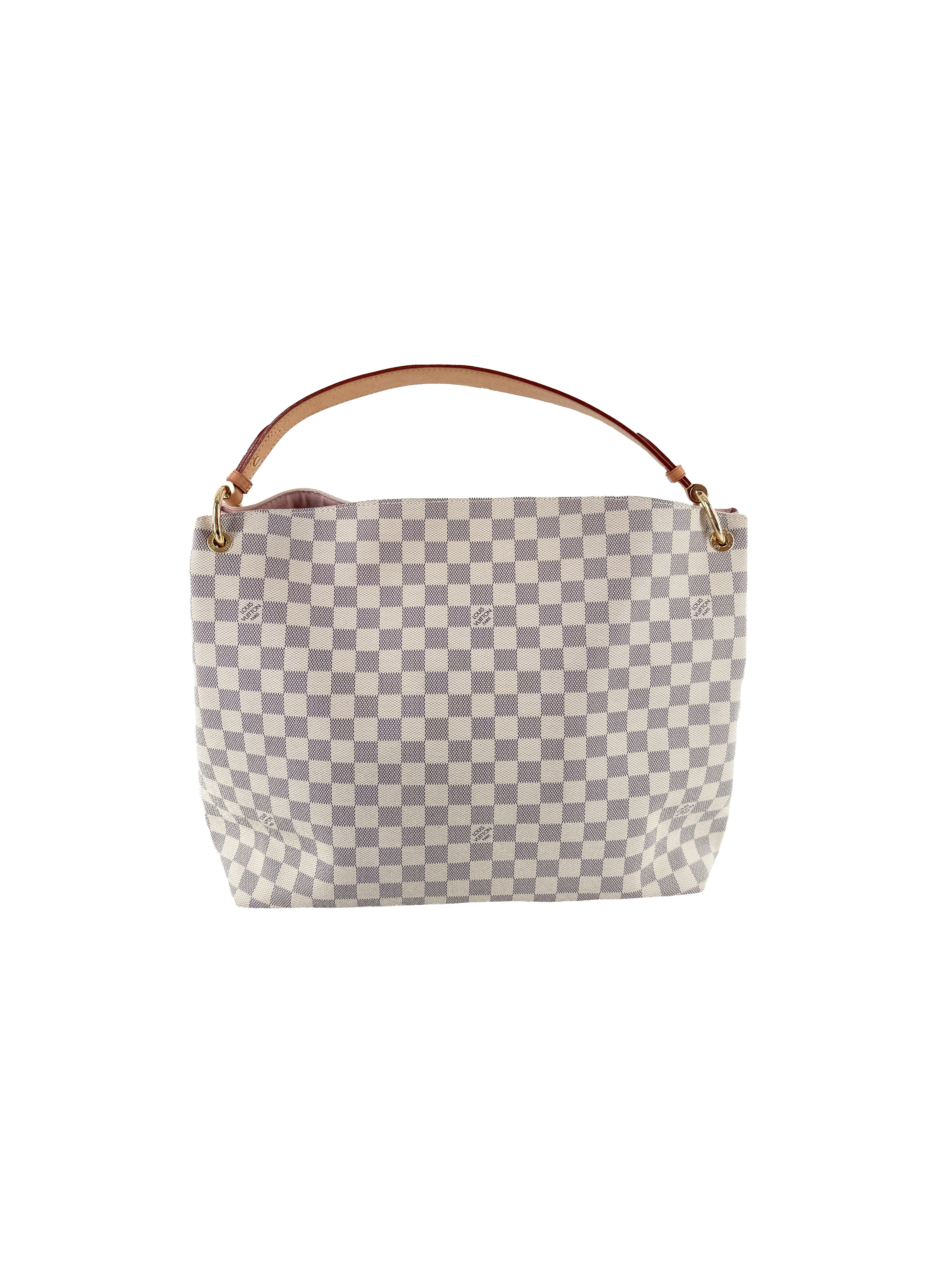 Louis Vuitton damier azur Graceful MM Rose Ballerine (NFC)