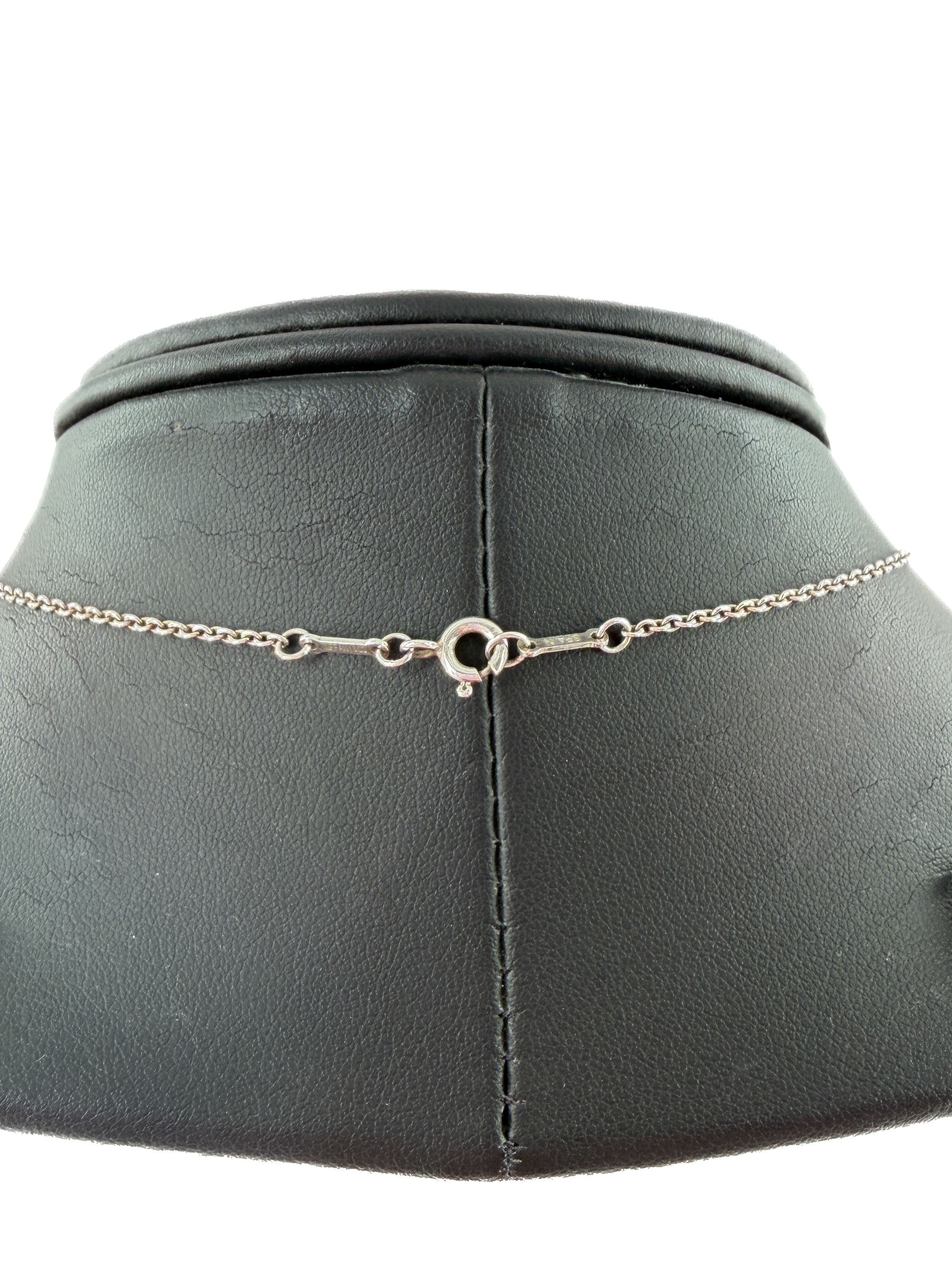 Tiffany & Co Elsa Peretti sterling silver triple open heart necklace