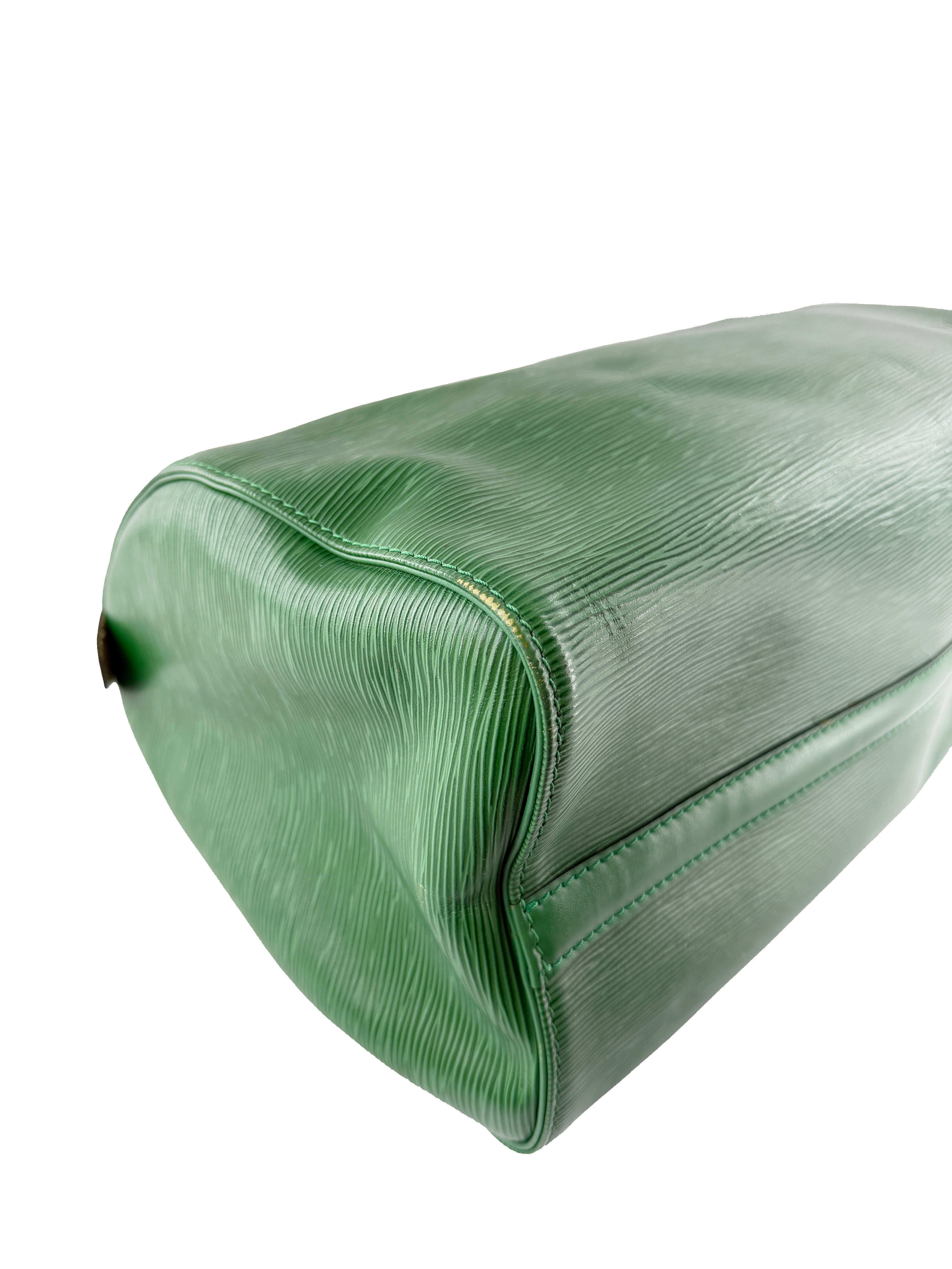 Louis Vuitton borneo green epi Speedy 35 VI0934