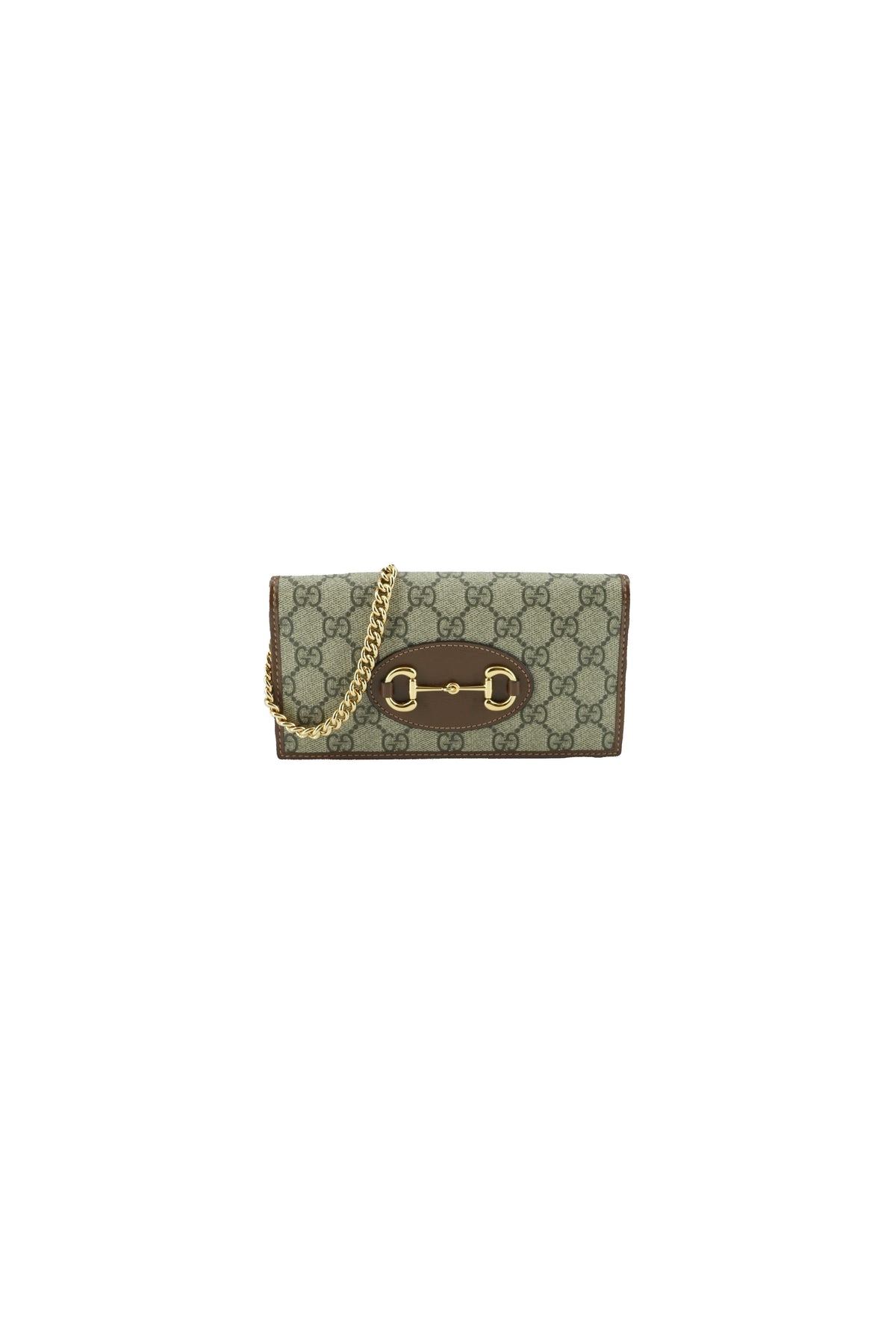 Gucci brown Horsebit 1955 chain wallet 621892-2149
