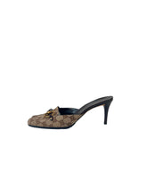Gucci GG brown horsebit mules size 10 115084