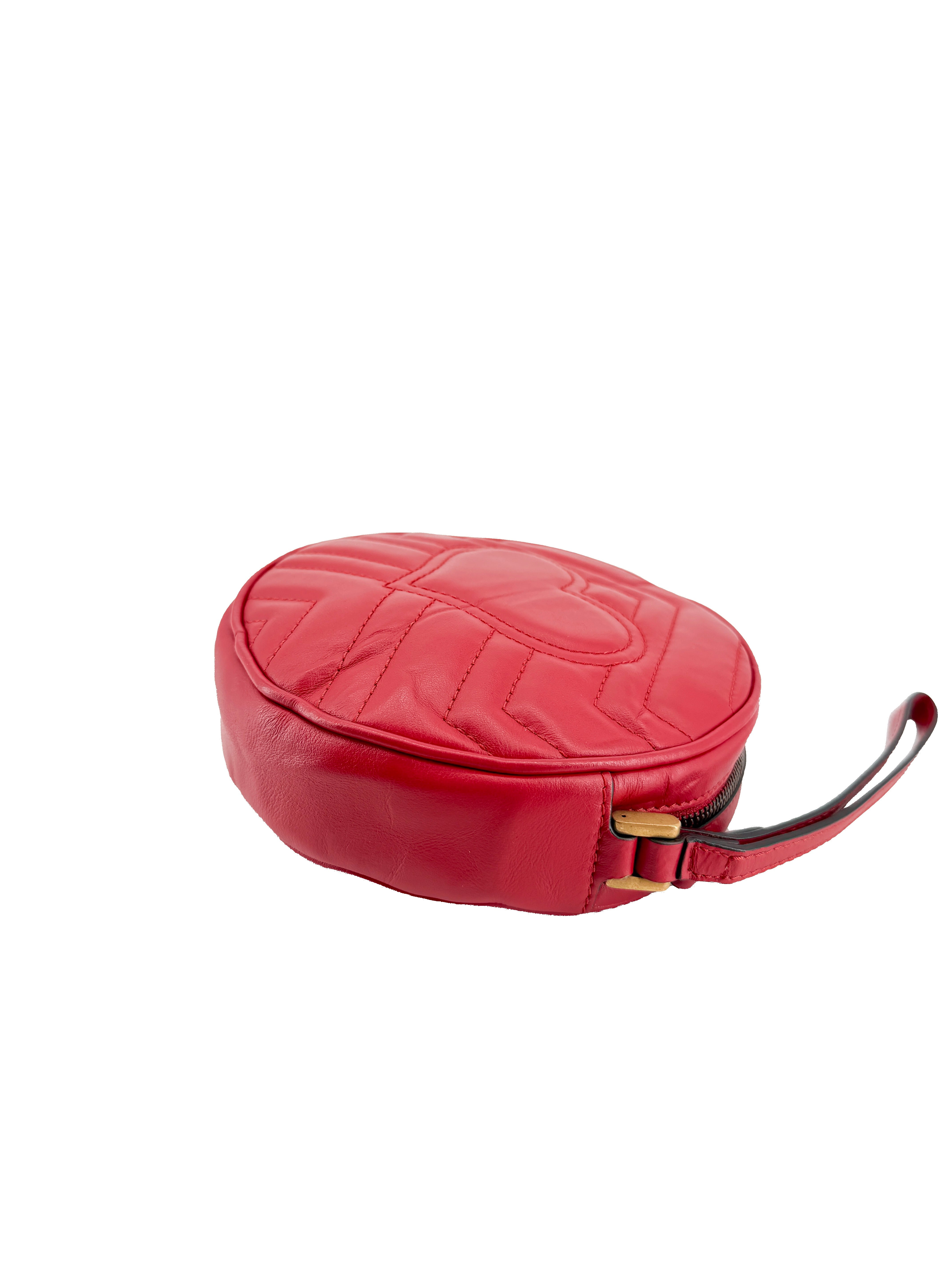 Gucci red Marmont GG wristlet 575164-584046