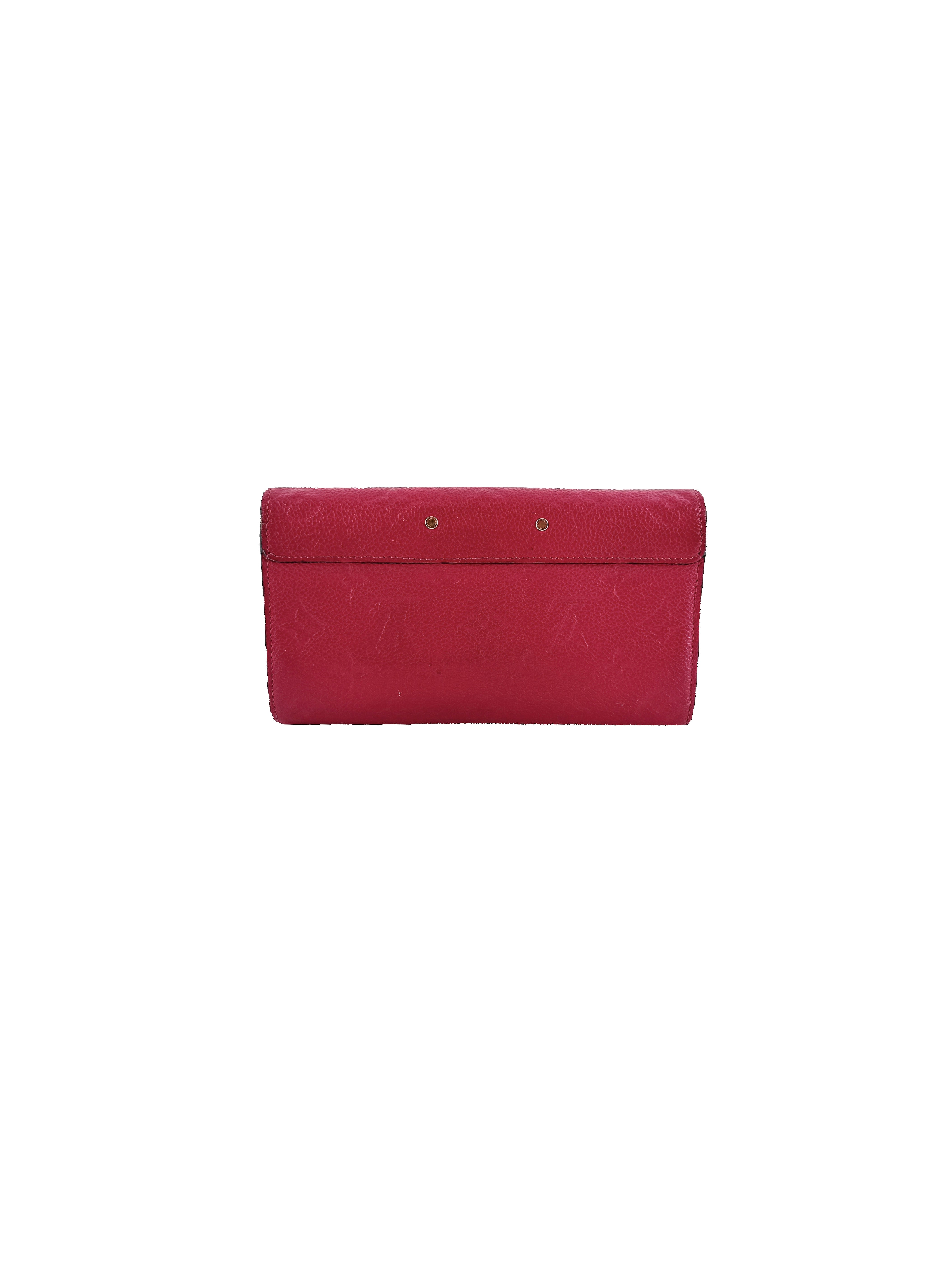 Louis Vuitton monogram Portefeuille wallet freesia/scarlet CA0198