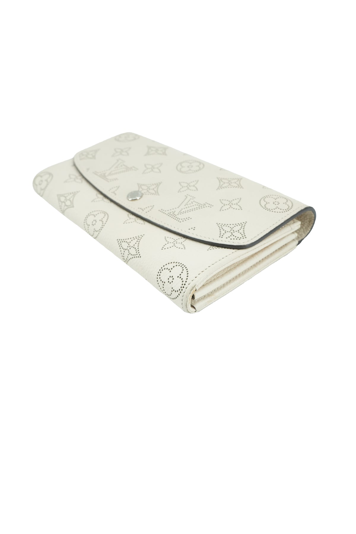 Louis Vuitton white Mahina leather Iris wallet TN5104