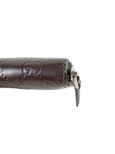 Gucci dark brown Guccissima zip around wallet  307987-525040