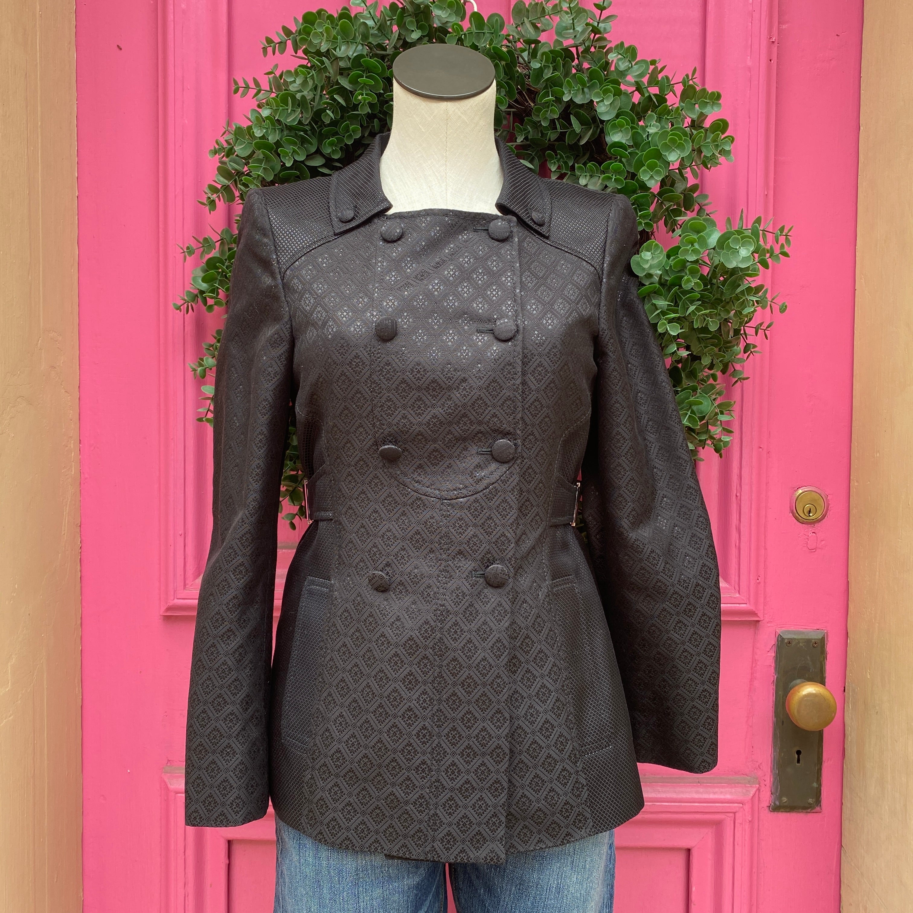 Gucci black brocade blazer jacket size 40