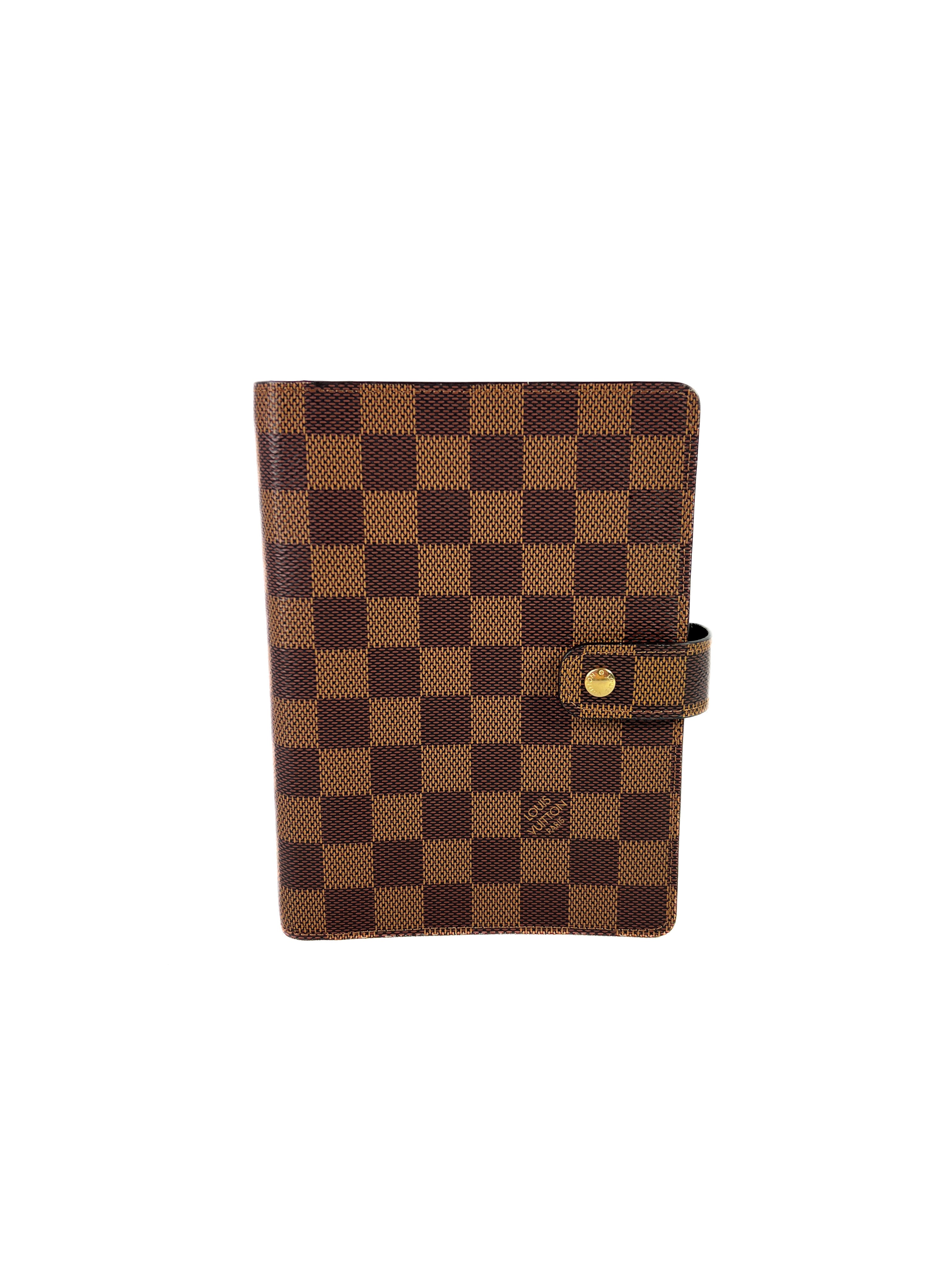 Louis Vuitton damier ebene medium ring agenda